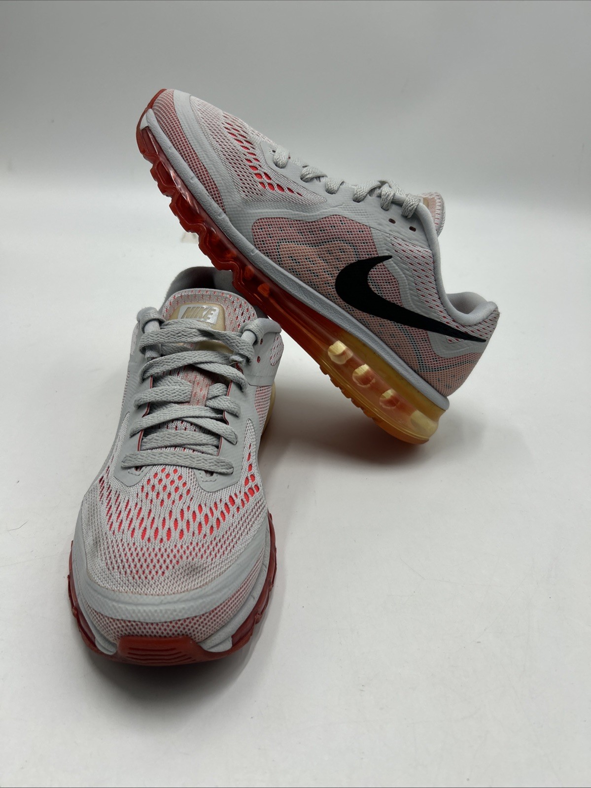 Nike Air Max 2014 Pure Platinum/Total Orange Women’s Size 8 Shoes 621078-006