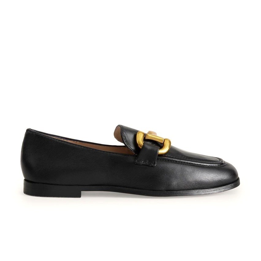 Boden Iris Snaffle Trim Loafer Women 42/10.5 Black Leather Preppy Luxury Classic