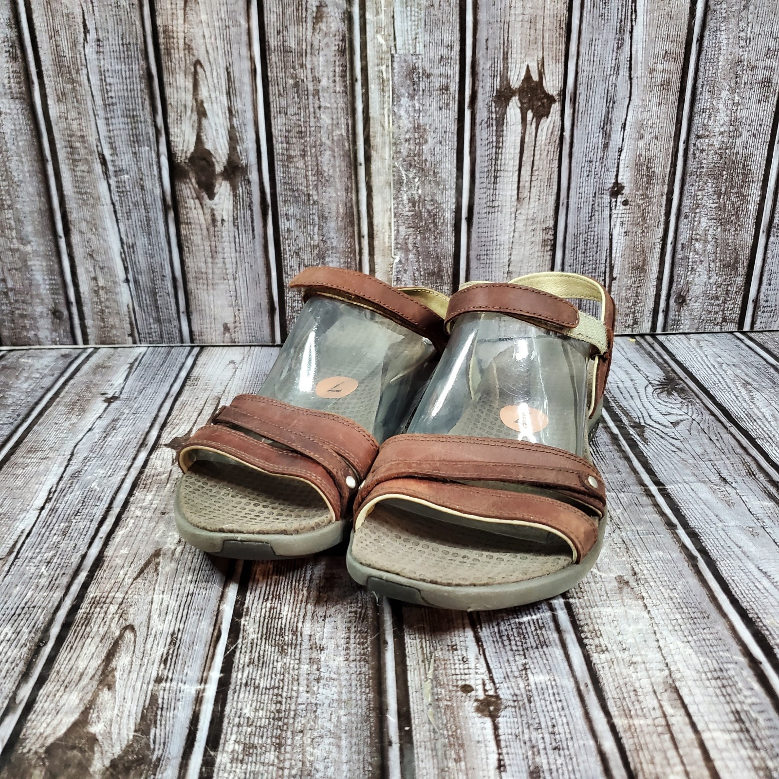 Merrell Women’s Dahlia Leather Sandals Brown Strappy Comfort Size 7