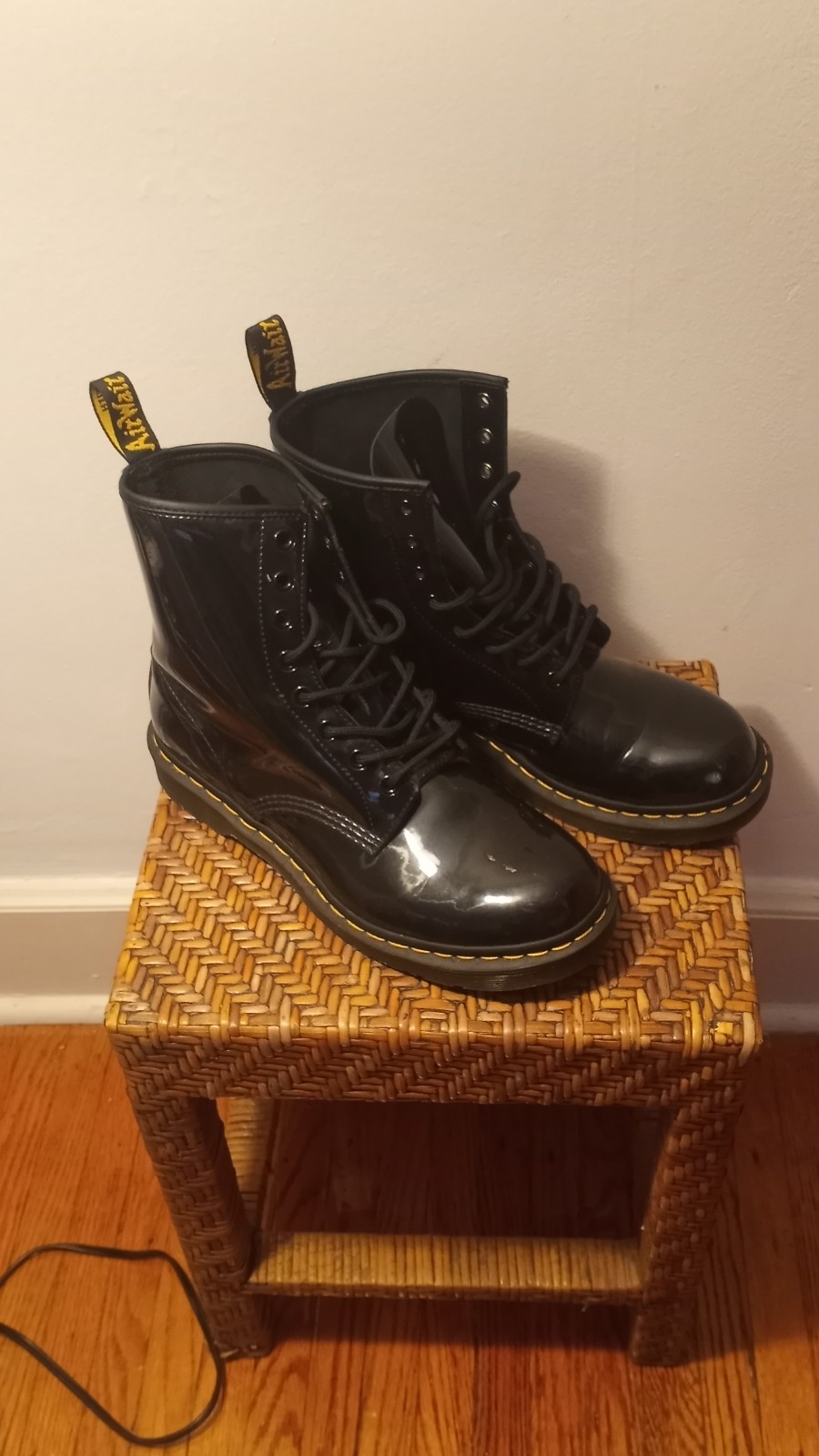 Dr. Martens Jadon Platform Leather Women’s Boot – Black Polished Smooth,…