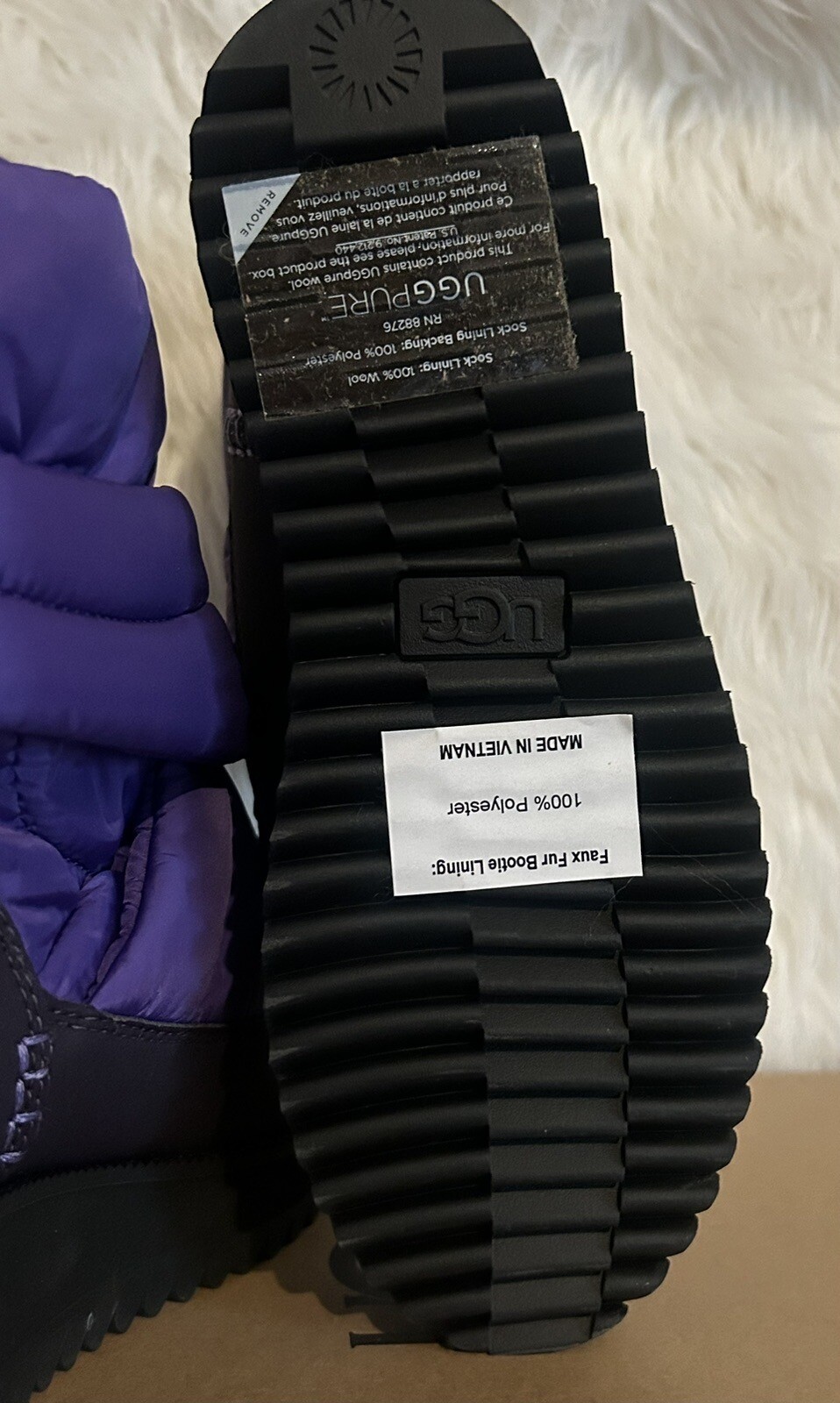 UGG MONTARA VIOLET BLOOM WATERPROOF PUFFER WINTER BOOTS, WOMEN US 6