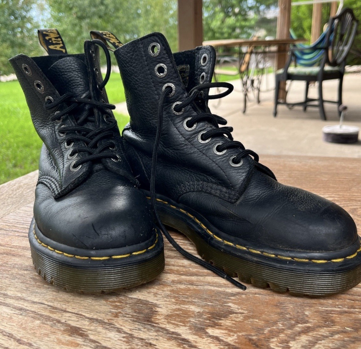 Dr. Martens 1460 Pascal Virginia Leather Boots for Women, Size US 8