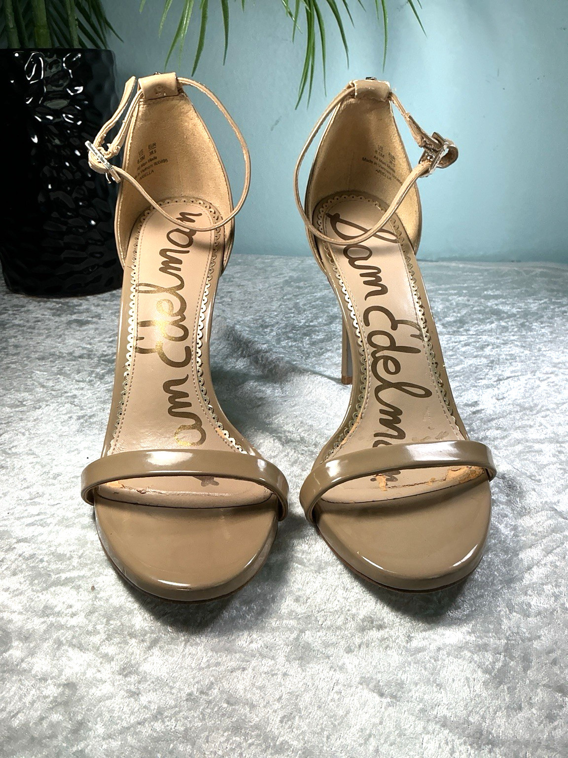 Sam Edelman Size 8.5 Nude Colored Sandals Ariella With 3” Heels