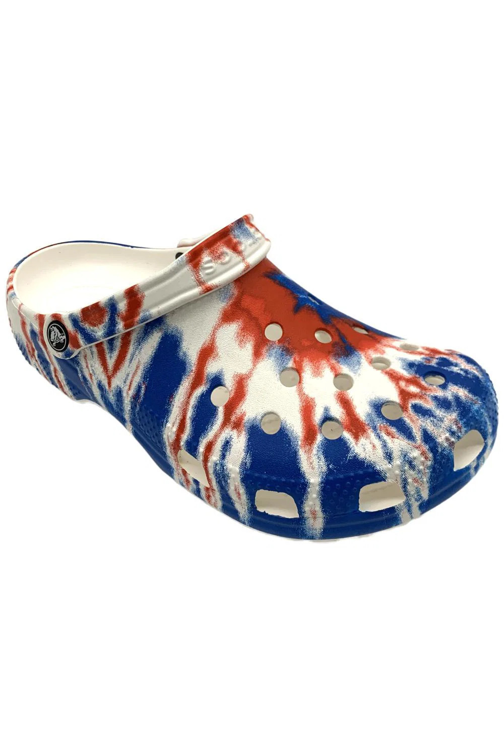 Crocs Women’s Classic Tie-Dye Graphic Clog Patriotic Red