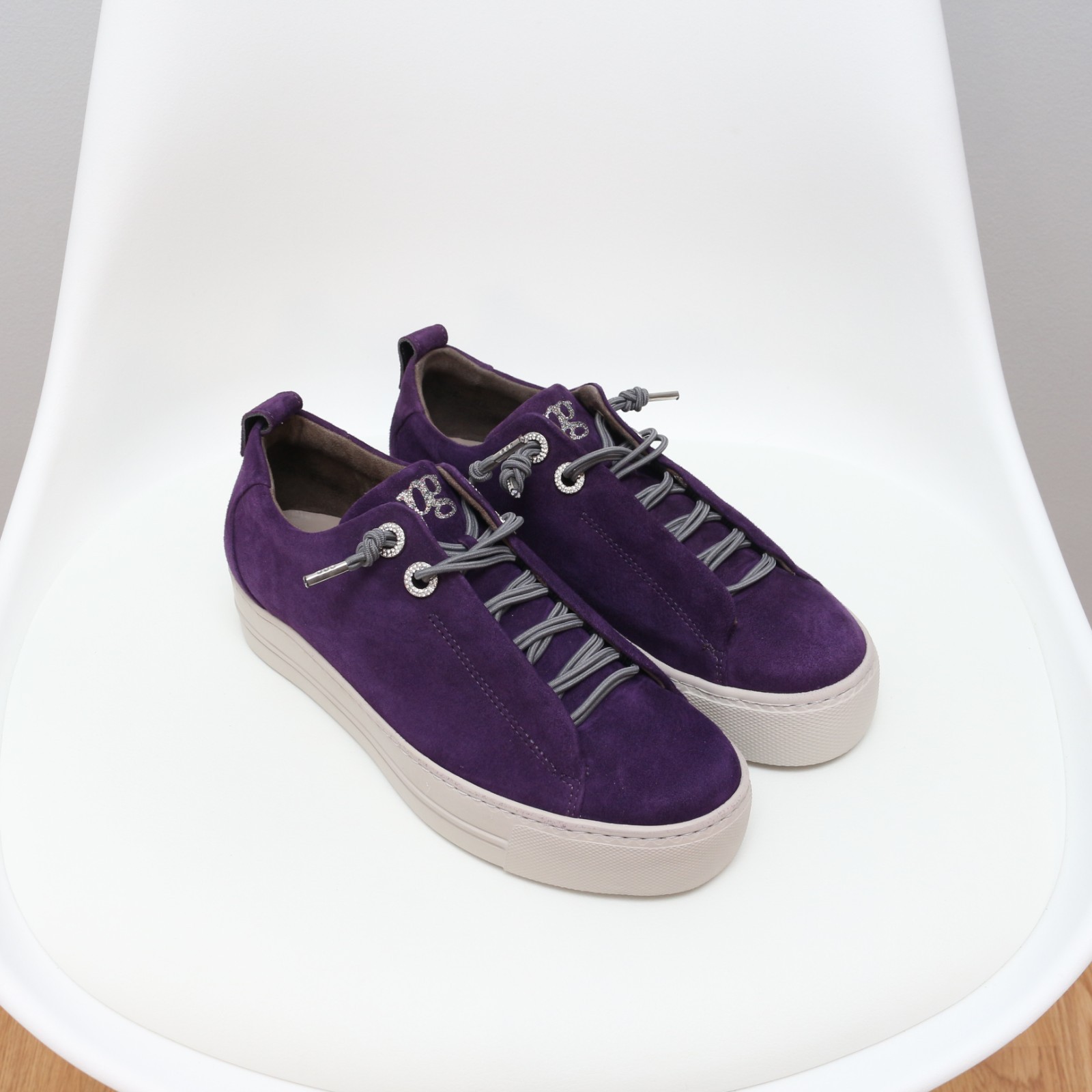 Paul Green Super Soft Purple Suede Low Top Platform Sneakers US6 UK3.5 EU36