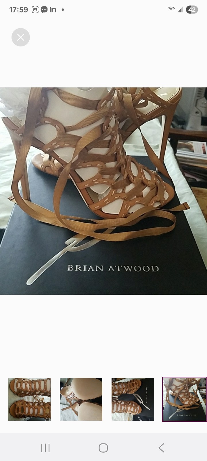 NIB HH sandals with woven straps