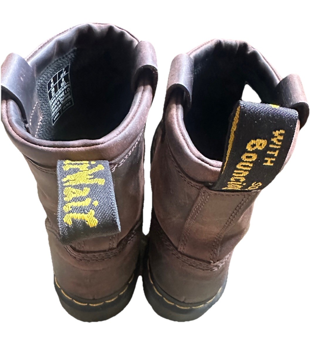 Dr. Martens LA004 Brown Leather Slip-On Ankle Boots Men’s 7 Women’s 8 UK 6 EU 39