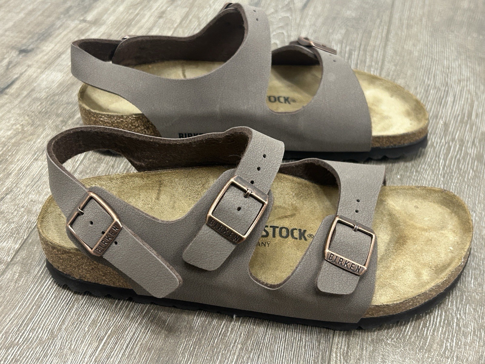 Birkenstock Roma Birko-Flor Mocha/Taupe Sandals Women’s EU 37 US 6-6.5 Narrow