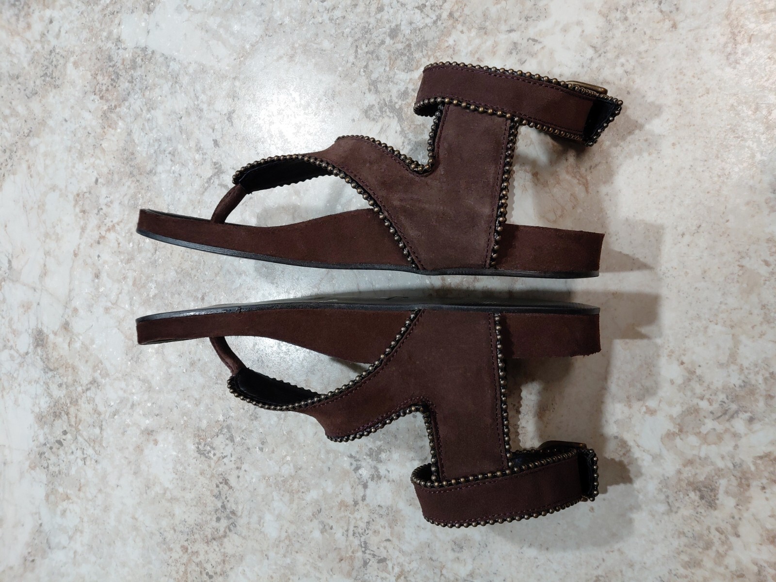 SUNDANCE Reynah Sandals Beaded Chocolate EU 38, US 7.5 Excellent Condition #189