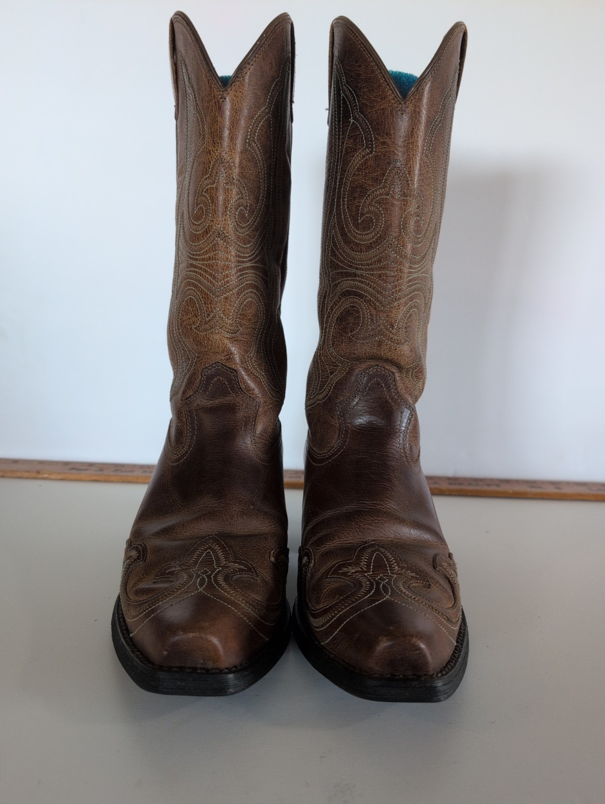 Ariat Womens Round Up Brown Wingtip Snip Toe Boots 4LR Size 9 B 10015290 Classy