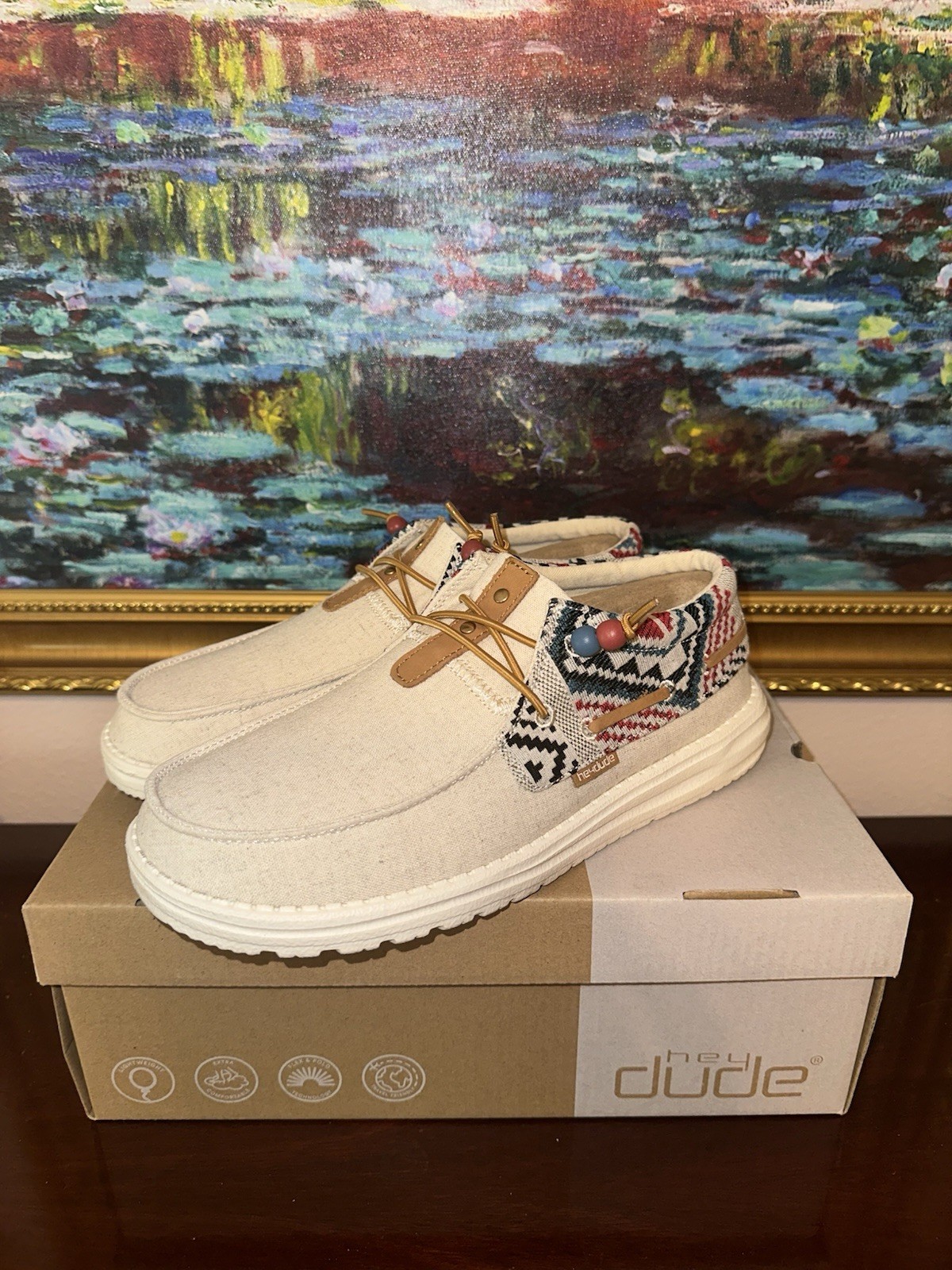 Hey Dude Women’s Ellie Festival Joshua Tree Slip-On Canvas Casual Shoes Sz 8