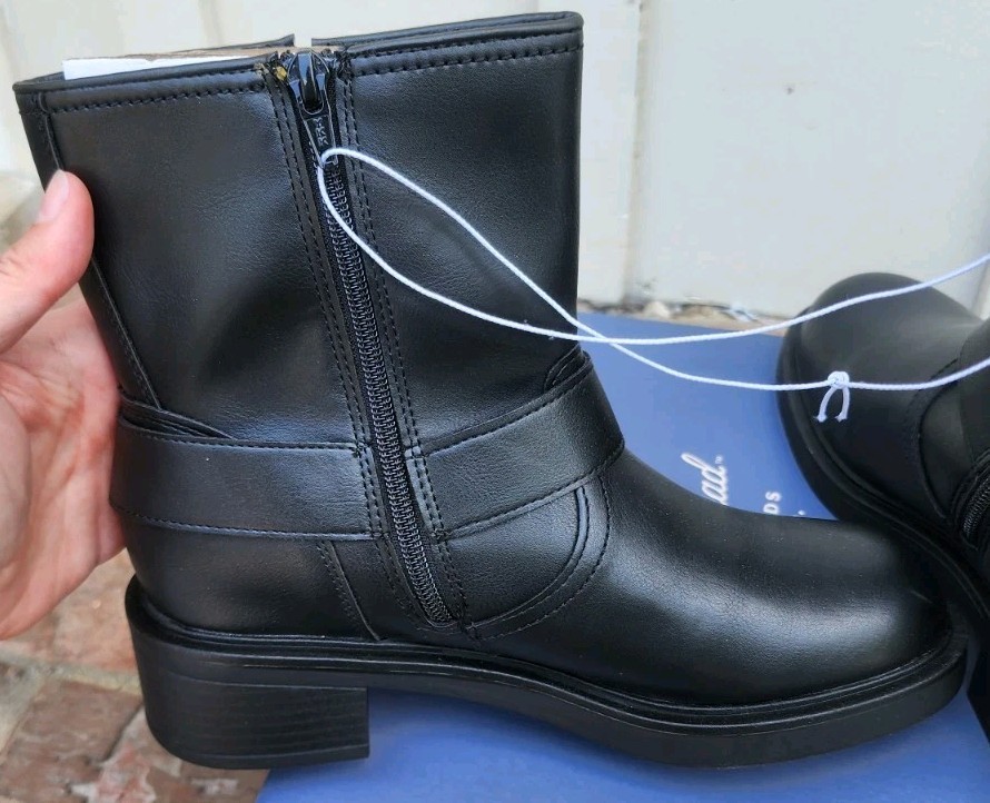 Universal Thread Women’s Connor Ankle Harness Buckle Boots Black, 7.5, NEW!!