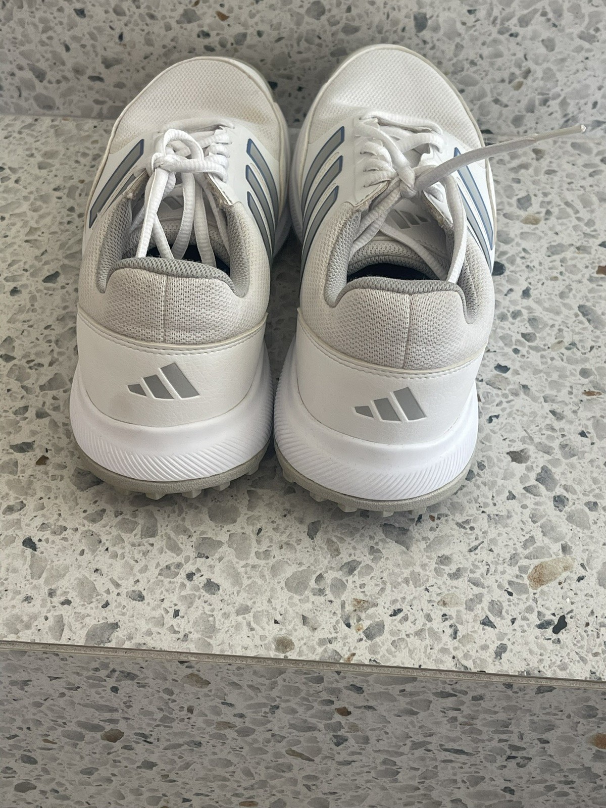 Adidas Tech Response 3.0 Cloudfoam Womens Golf Shoes Size 10 White/Silver HQ1198