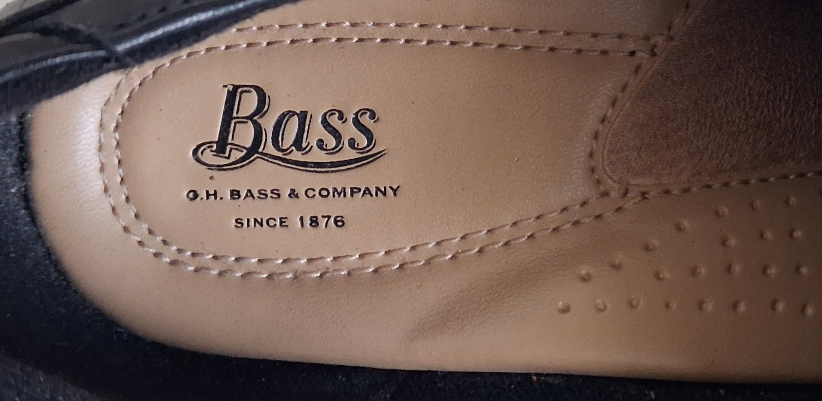 GH Bass Shoes Womens 7.5 M Black Leather Tonia Chunky Block Heel Loafer