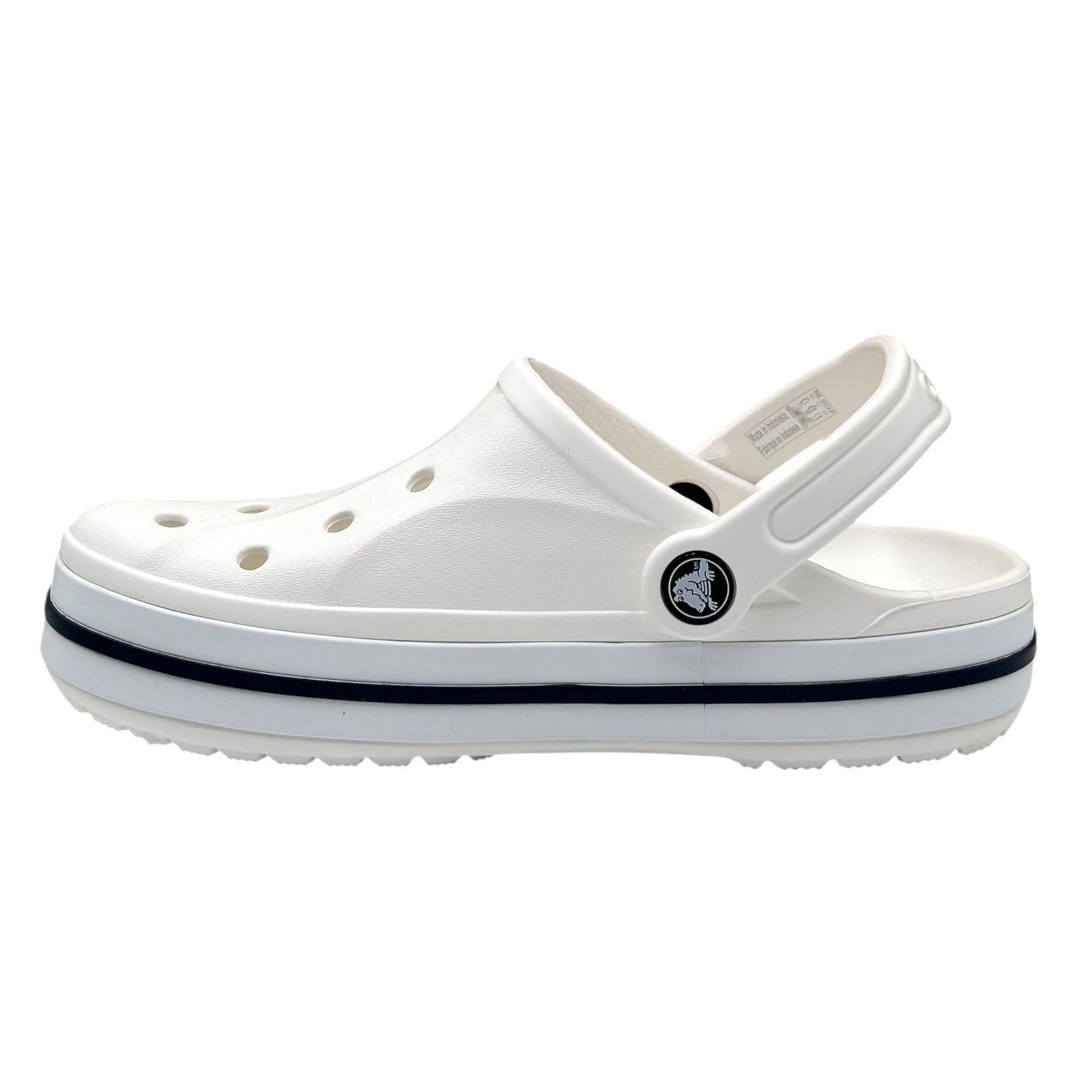 Crocs Bayaband Womens Slip-on Clog Size 10 White Navy Water Friendly Lightweight