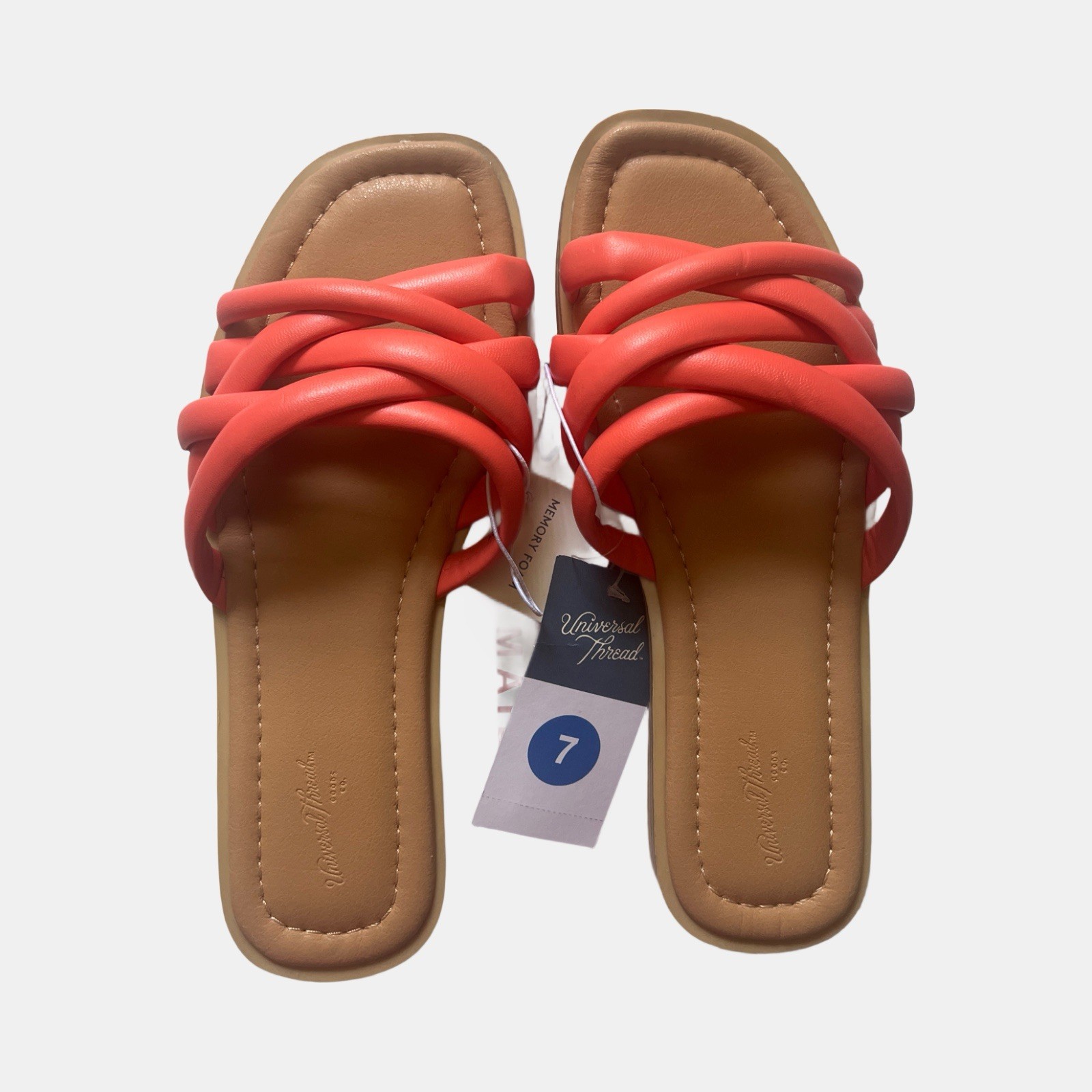 Universal Thread Women’s Rian Slide Sandals Salmon Orange Size 7