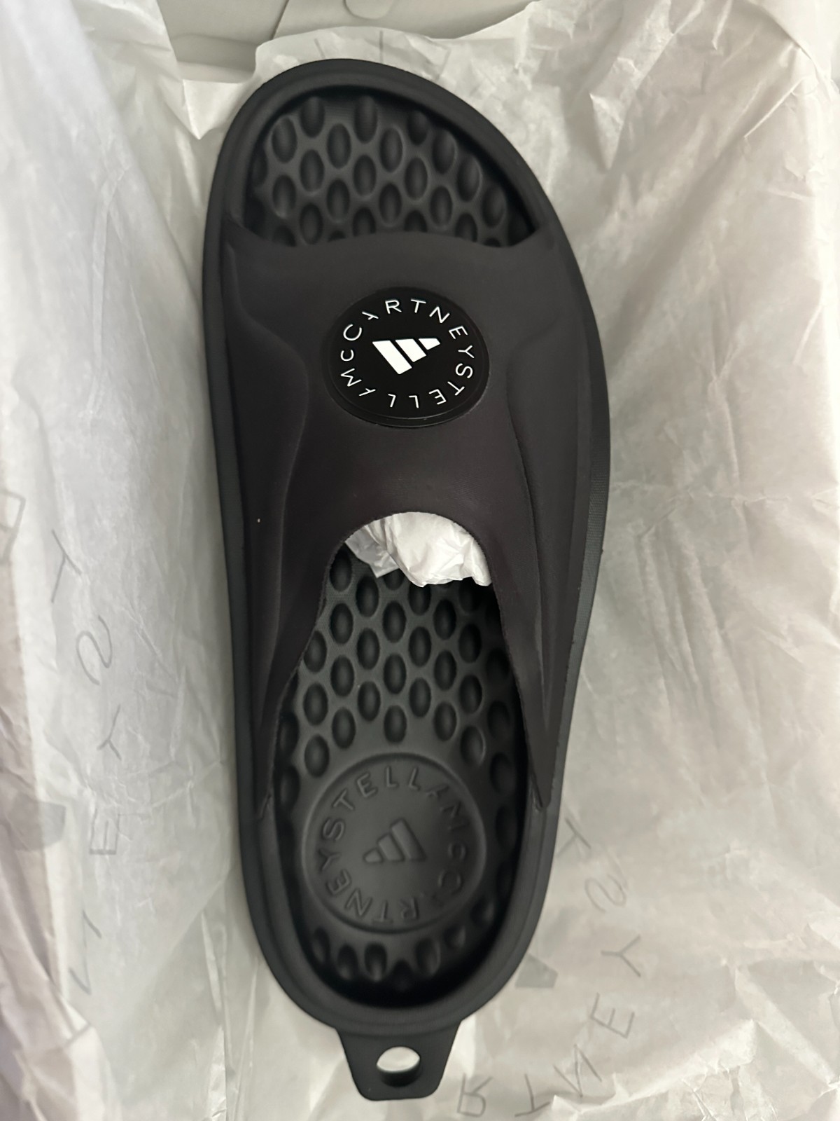 Adidas Stella McCartney Slide Shoes Slippers Core Black (JS0265) Size 9 Womens