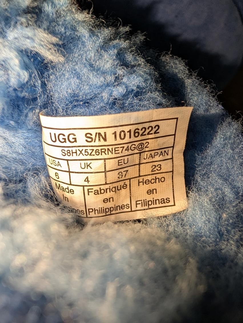 Ugg classic mini boot blue size 6