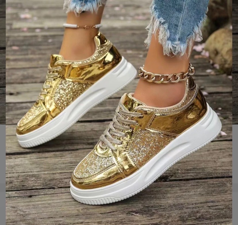 Women’s Fashion Sequins Platform Sneakers