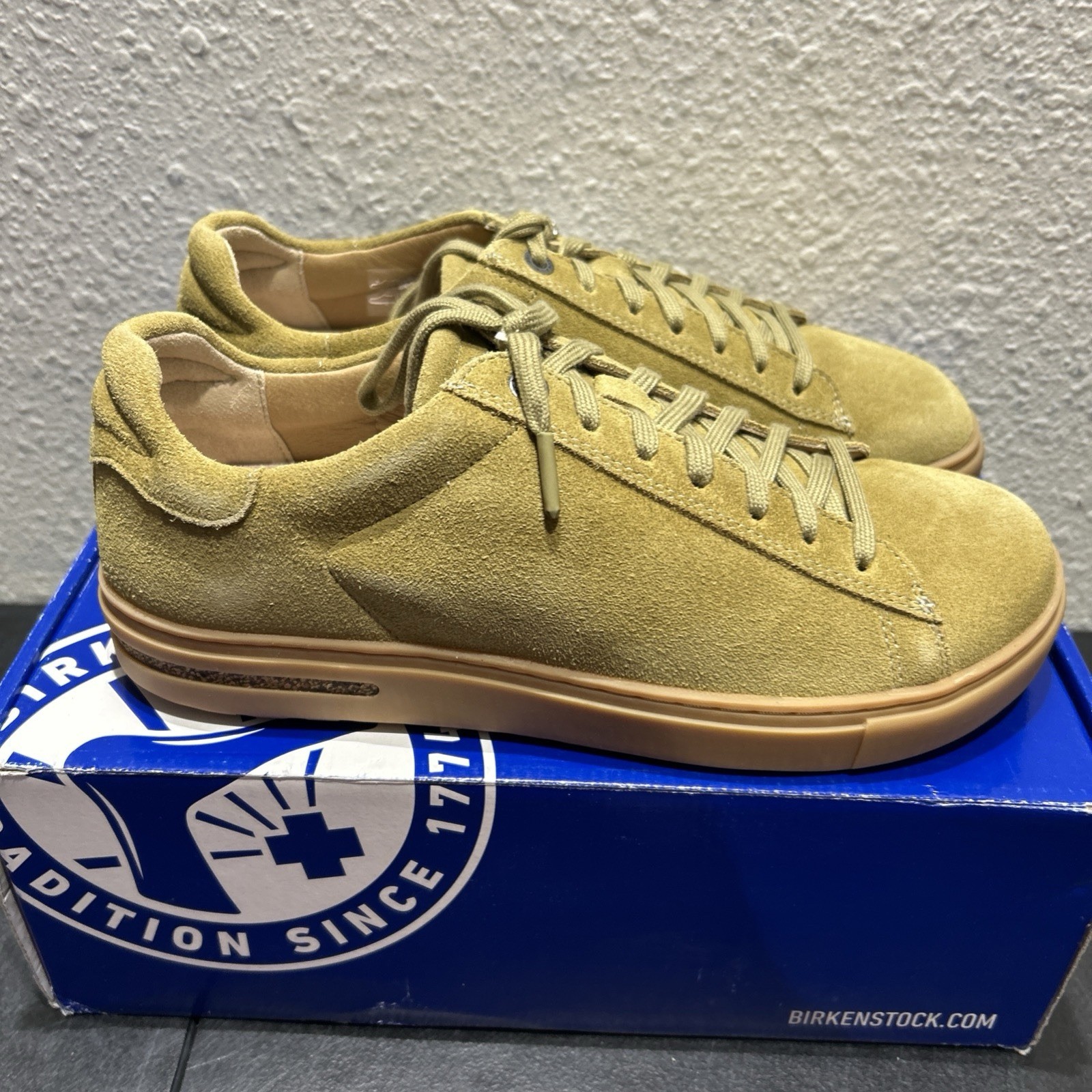 Birkenstock BEND LOW Khaki Suede Comfort Sneakers EU 40 US W9 M7