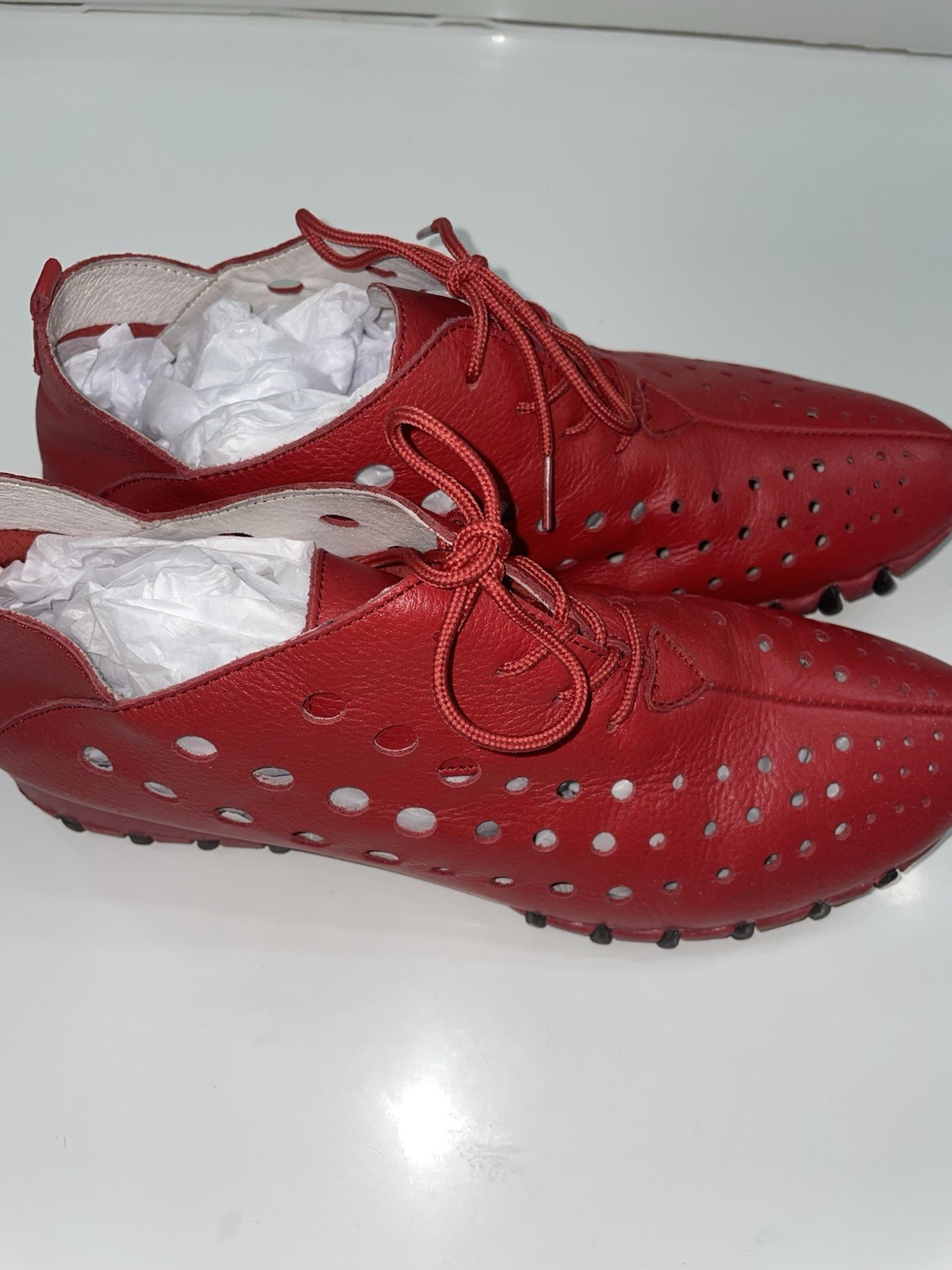 Litfoot Women’s Leather Lace Up Sneakers, Breathable, Size 10/39