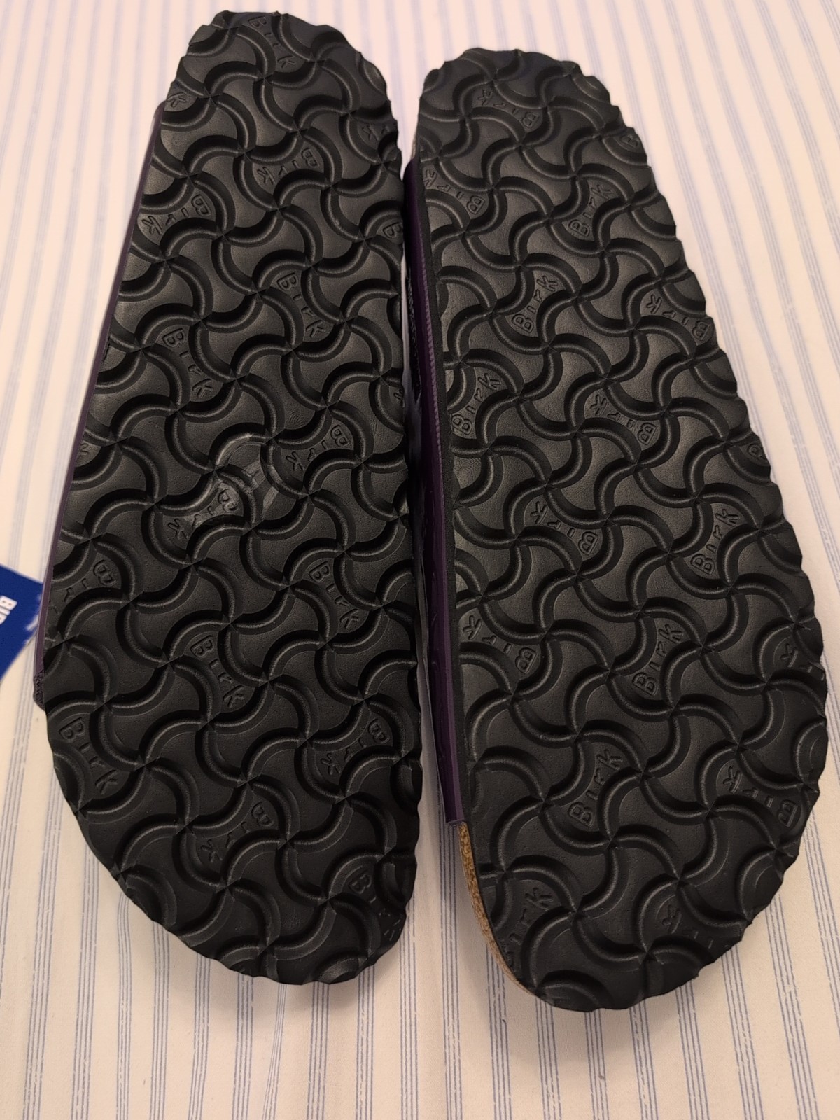 Birkenstock Arizona Plum Purple Birko Flor Patent Narrow Width Women Size 10 New