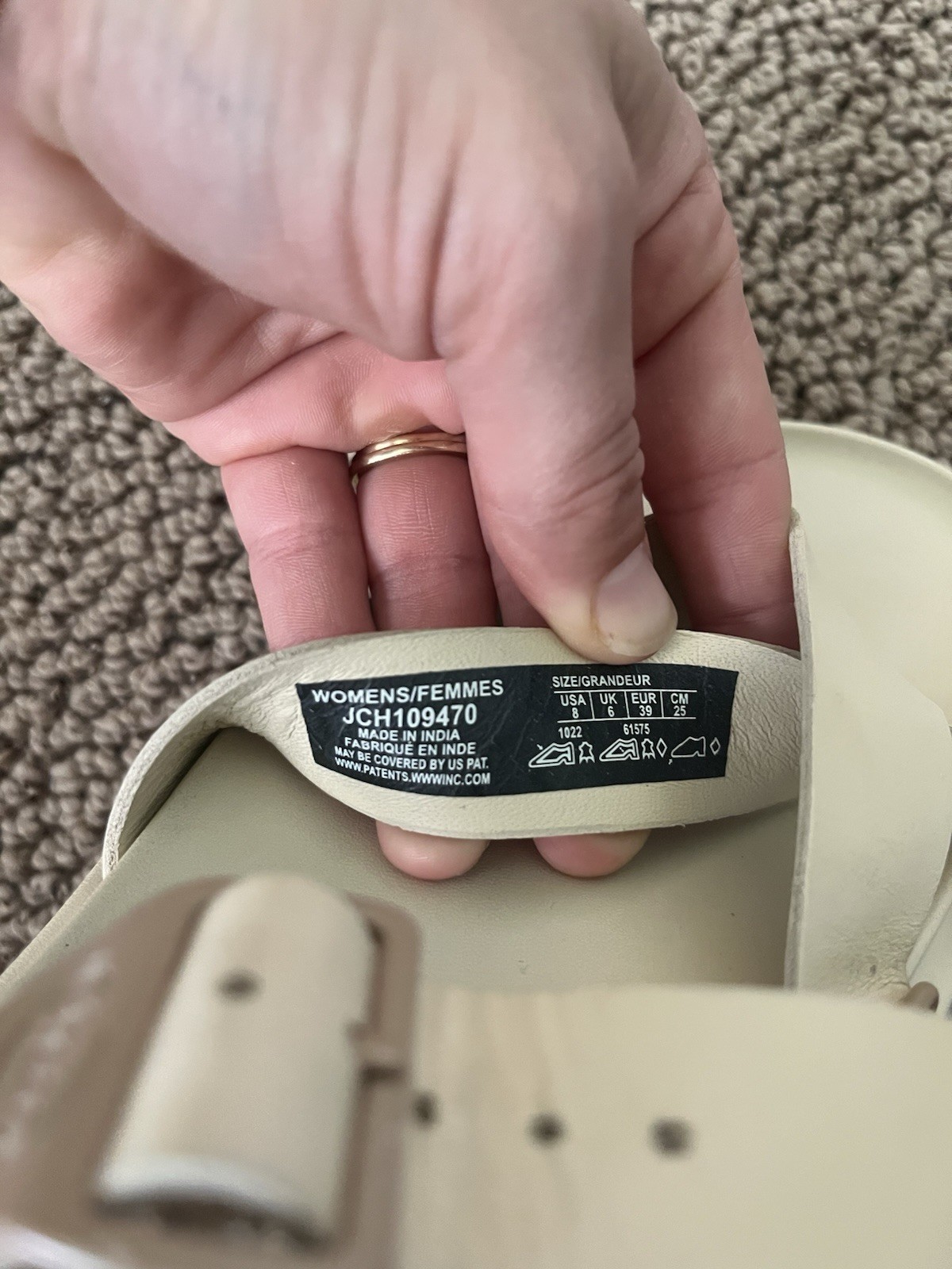 Chaco Women’s Leather Strappy Buckle Sandals Beige US 8 EU 39 UK 6