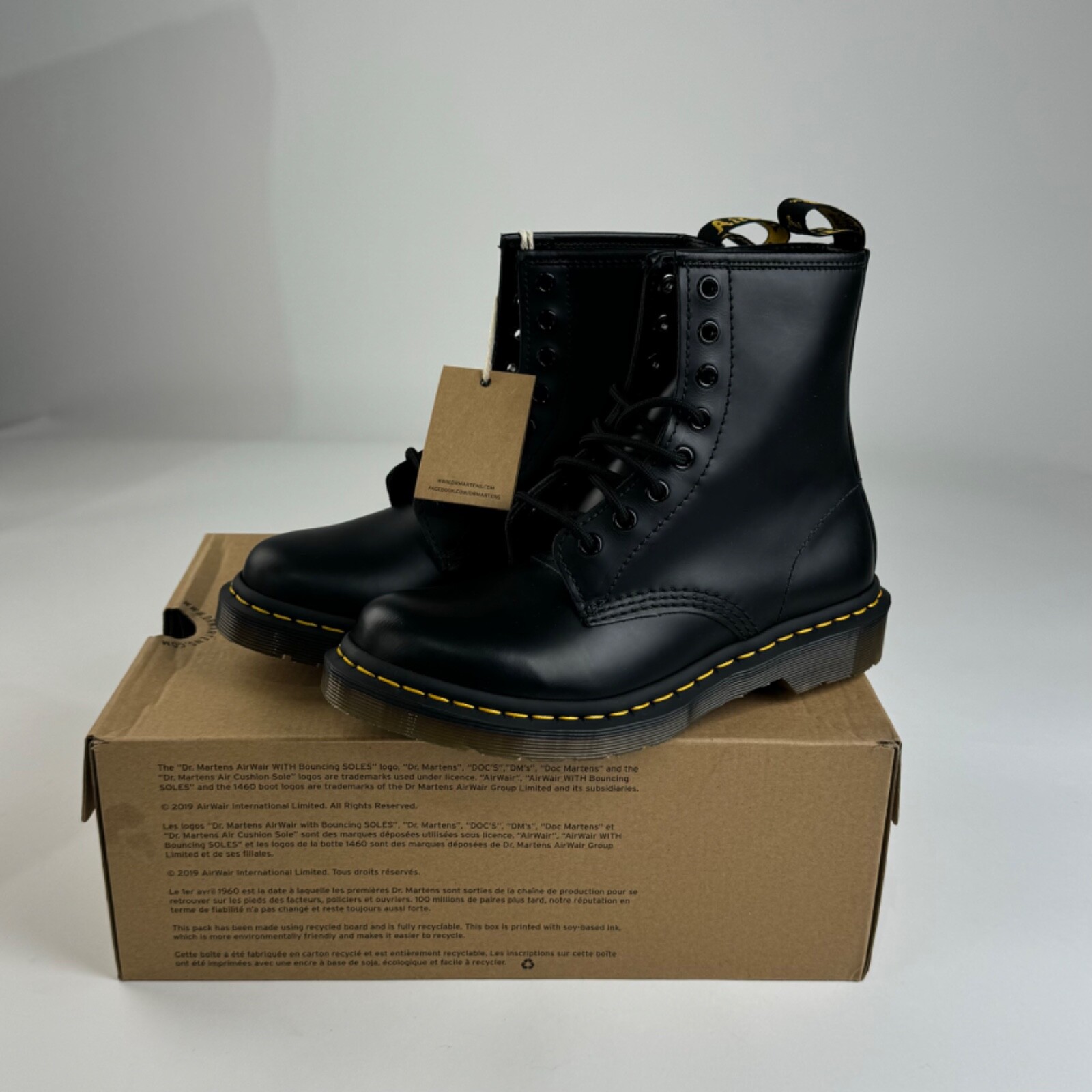 Dr. Martens 1460 W Women’s Black Smooth Leather Boots 11821006 Brand New