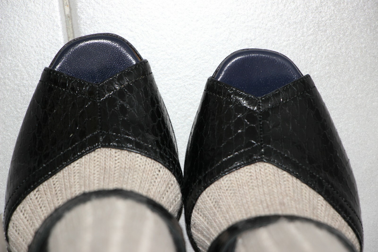 Vionnet Knitted Stocking Pumps / Sock Bootie Black Beige sz US 6 / IT 36 $1100