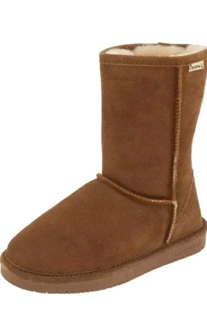 Bearpaw Emma Short – Sheepskin Boots – 608w Hickory – 7 Medium. Free Ship