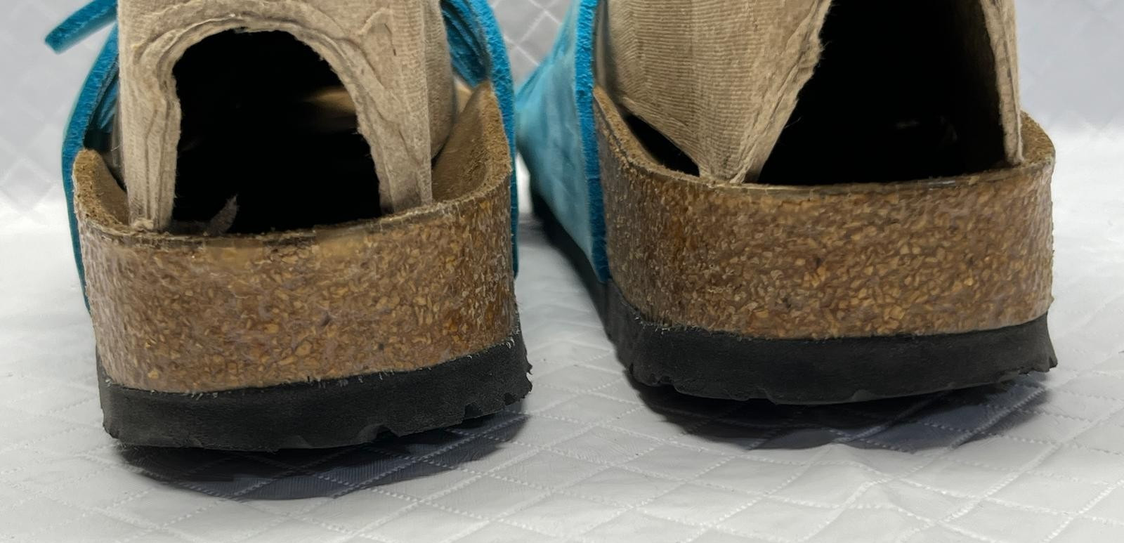 Birkenstock Women’s Granada Sandals EU 37 US 7.5-8 Teal Blue Soft Footbed
