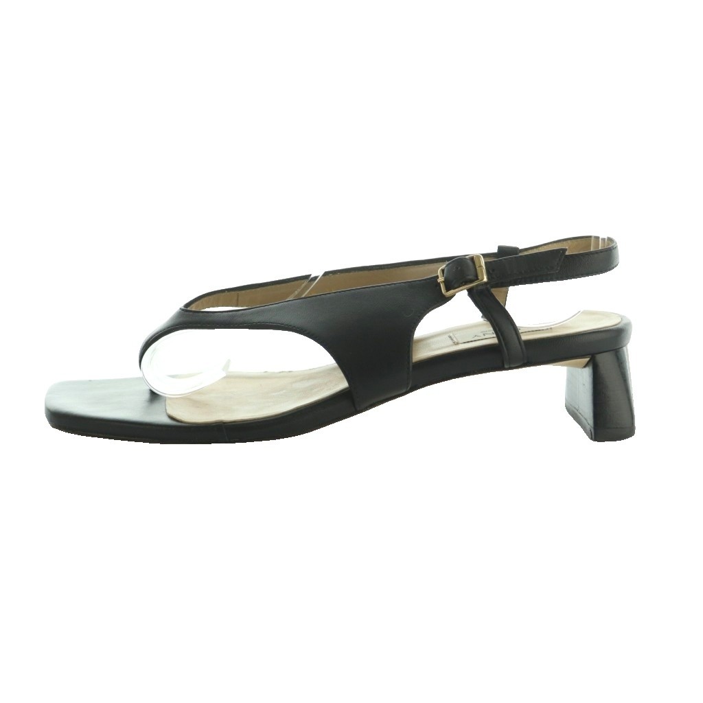 PELLICO SUNNY Thong Sandals Square Toe Strap 38 24.0-24.5cm Black Black /MI ■OS