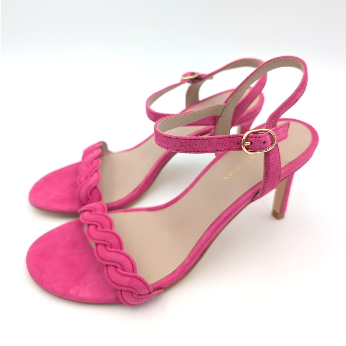 Stuart Weitzman Dancer Twistie 100 Suede Sandal Women’s Pink Size US7