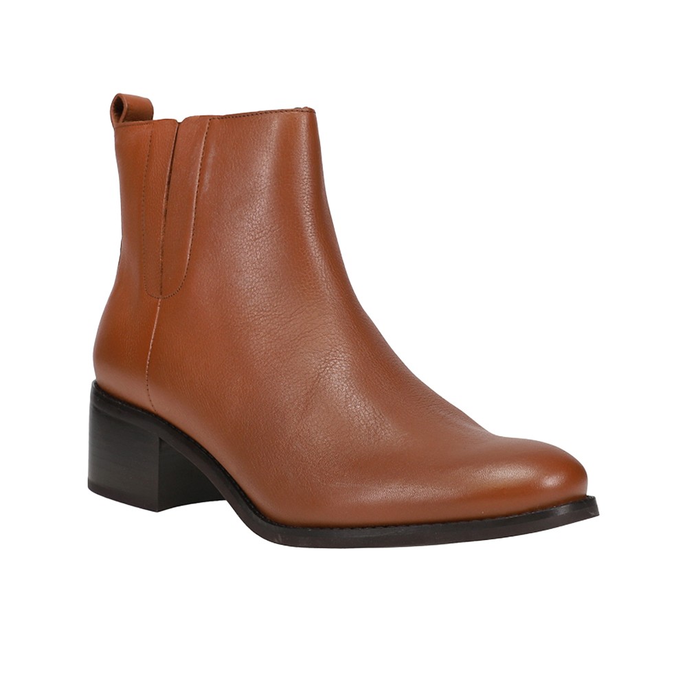 Cole Haan Addie Round Toe Zippered Womens Brown Casual Boots W21605