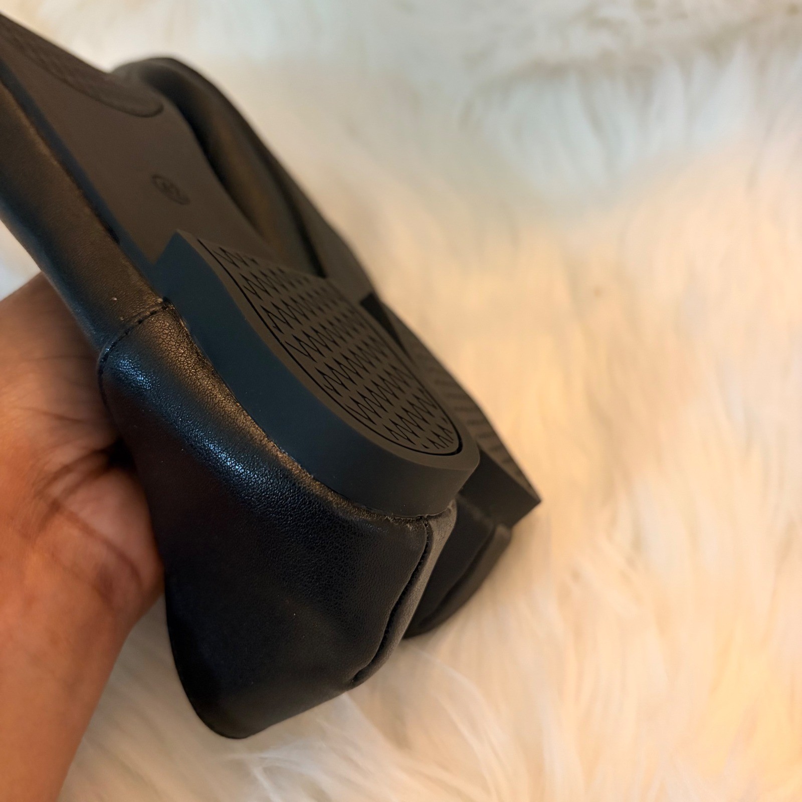 Unbranded Ballet Flats Women Size 42 Black Excellent Ruched Pointed Toe WORKWEAR