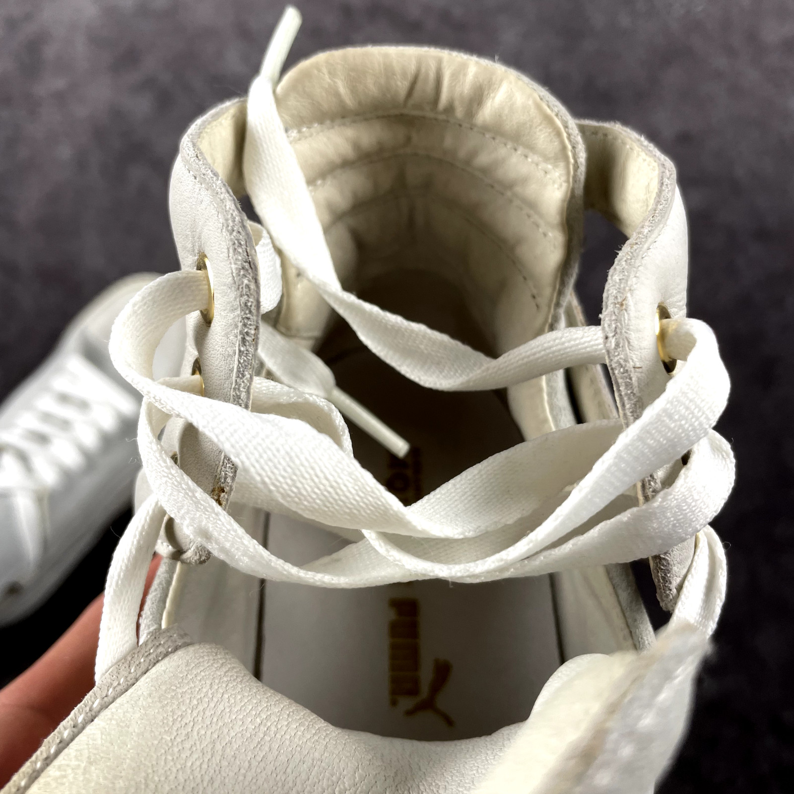 Alexander McQueen Puma High-Top Suede Women’s Sneakers White Ivory 37 in Romania