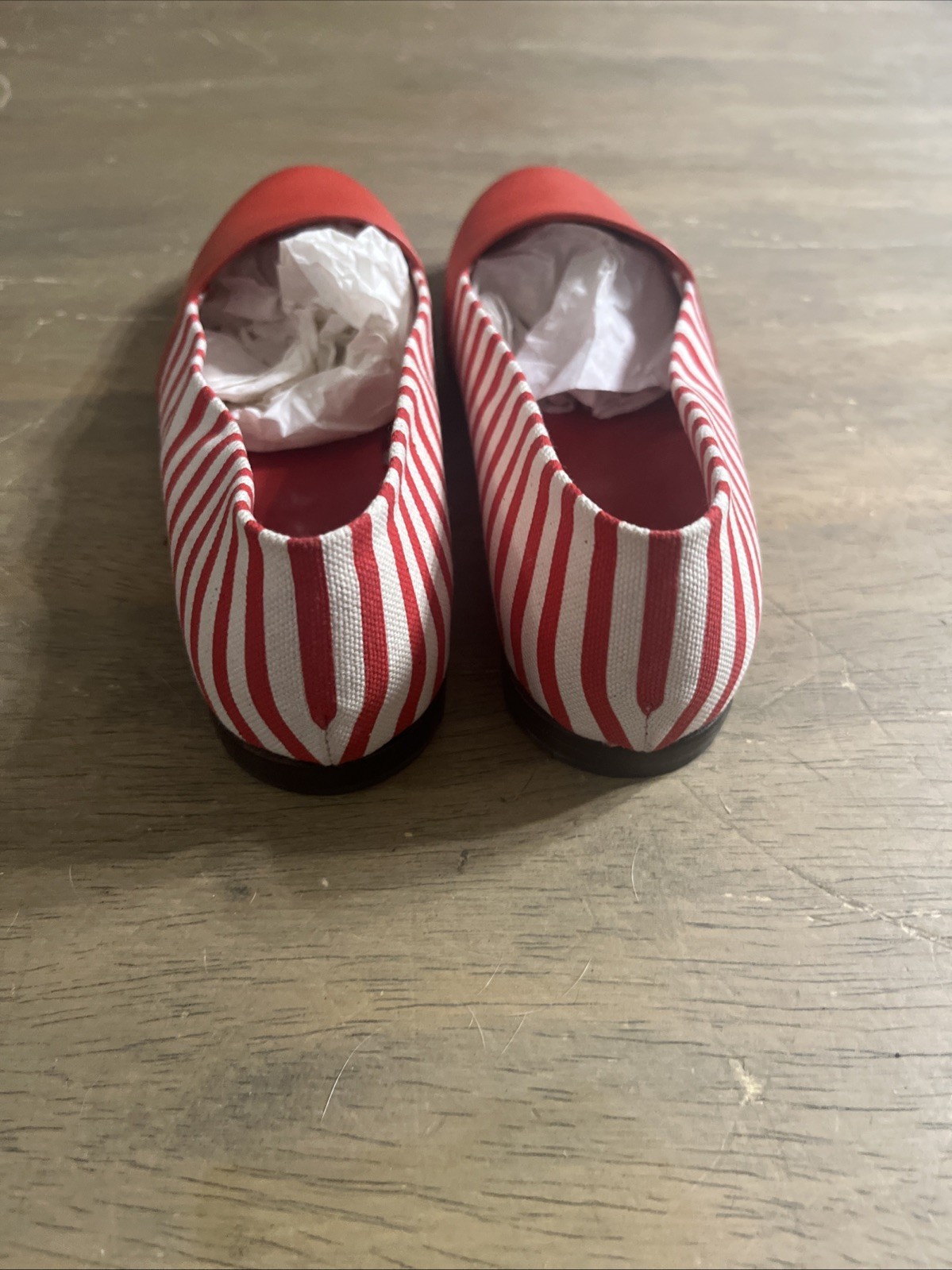 Cecilia Bringheli CB Made in Italy Red/White Textile Loafer Flats Shoe 37.5 – 7