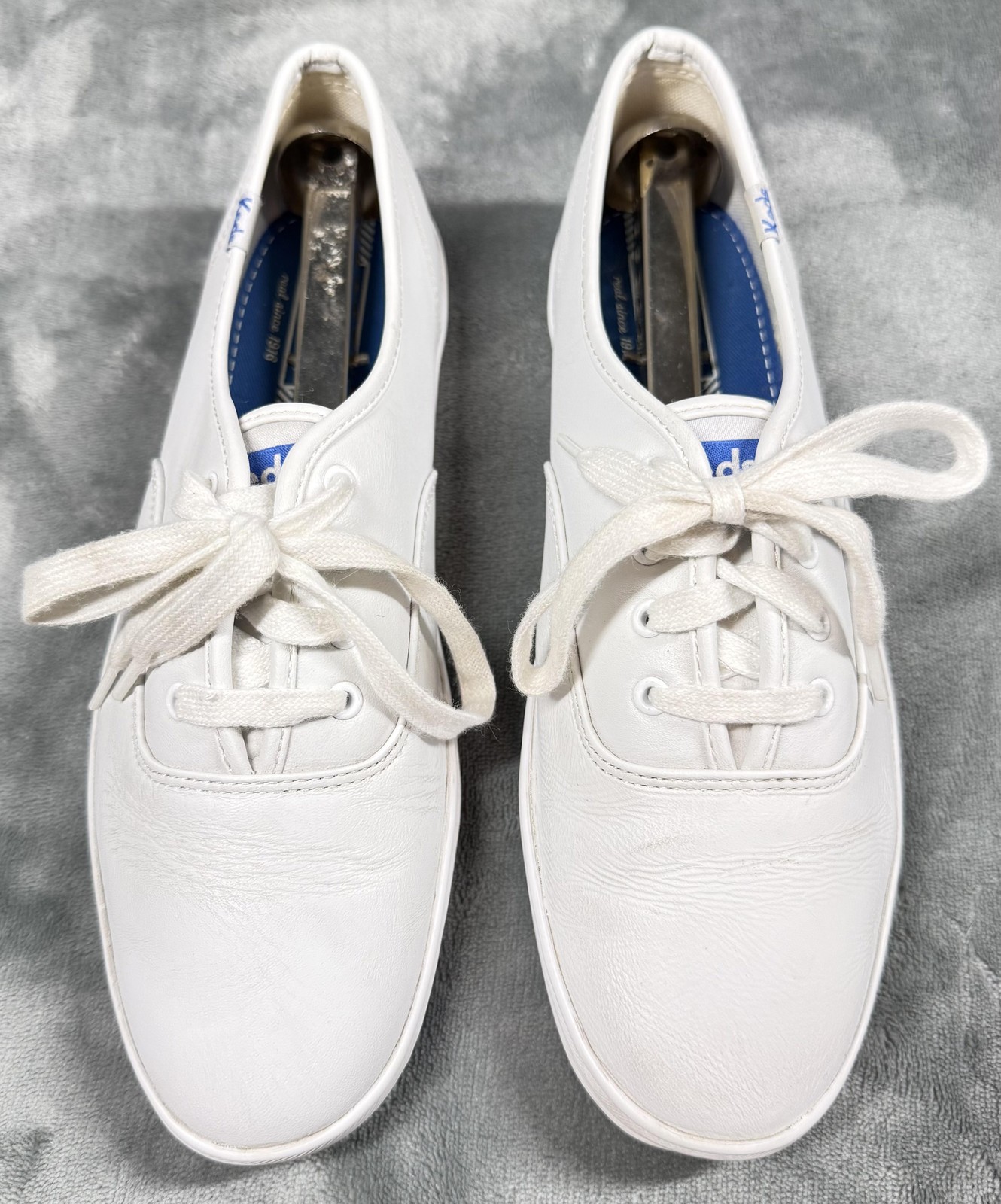Keds Shoes Womens Size 8 White Leather Lace Up Casual Walking Sneakers WH45750M