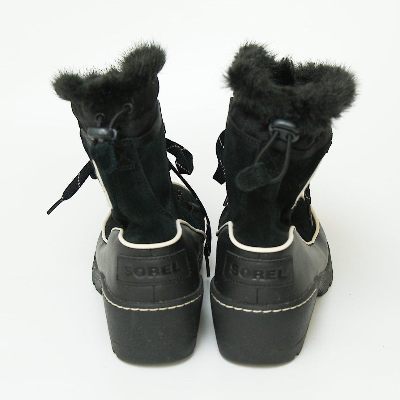 SOREL Tivoli Womens Winter Boots Womens Size 9.5 Black Waterproof Faux Fur Lined