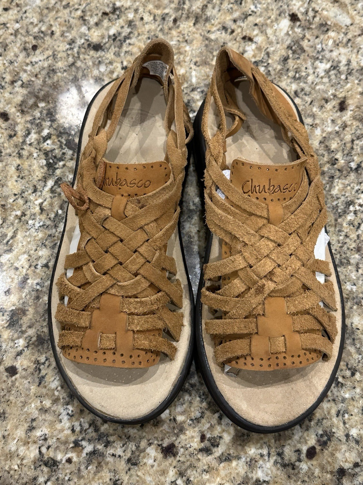 CHUBASCO Mexico Brown Sandals Shoes Woven Mens 8 Womens 10 NEW
