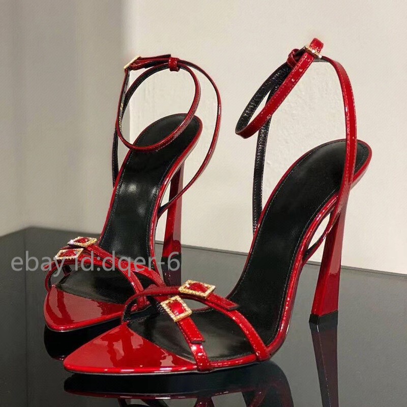 Womens High Heels Open Toe Gothic Buckles Strappy Sandals Party Slingbacks Shoes