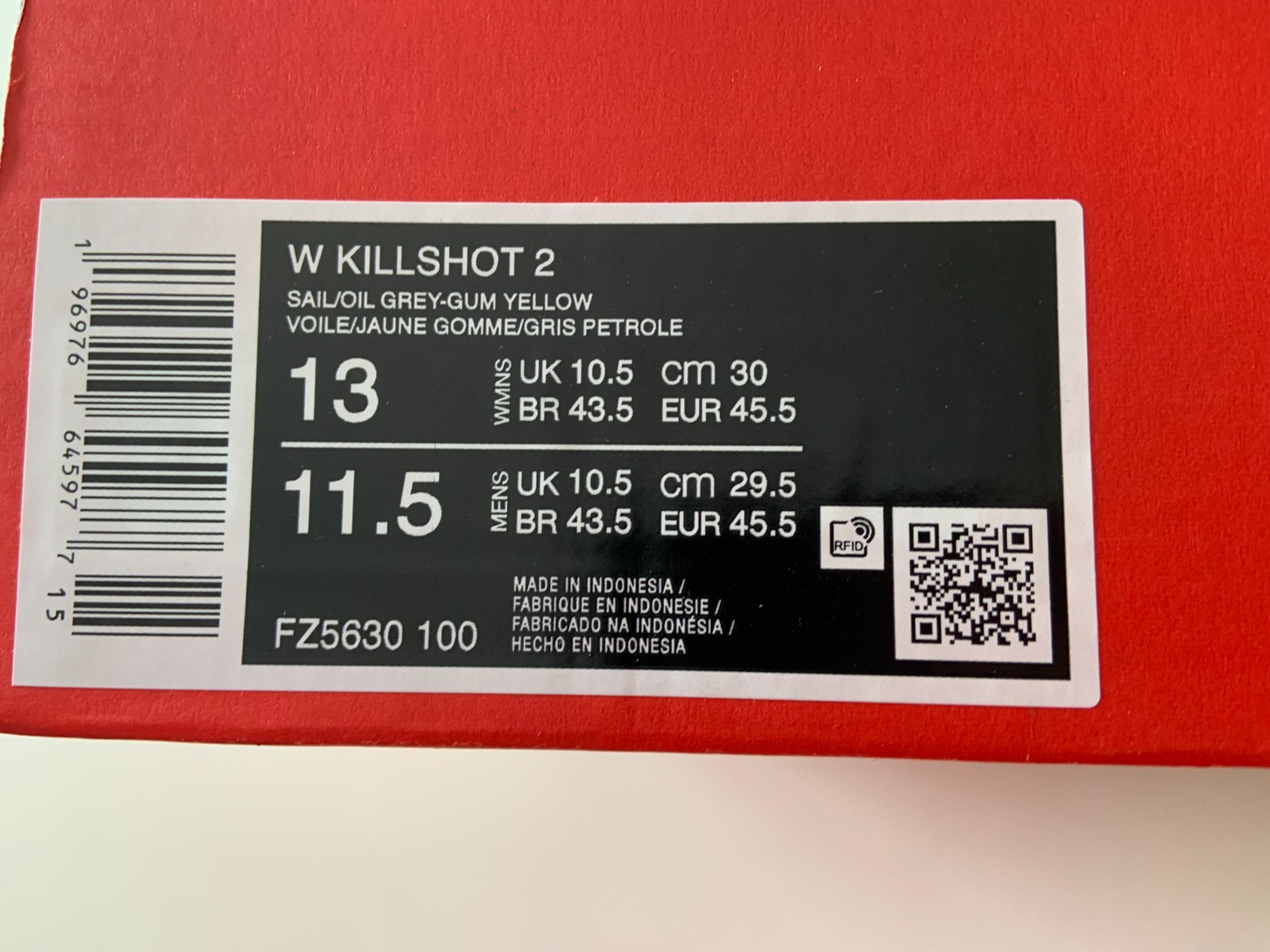 NEW Nike W Killshot 2 FZ5630-100 Women’s 13 Shoes WHITE / BLACK