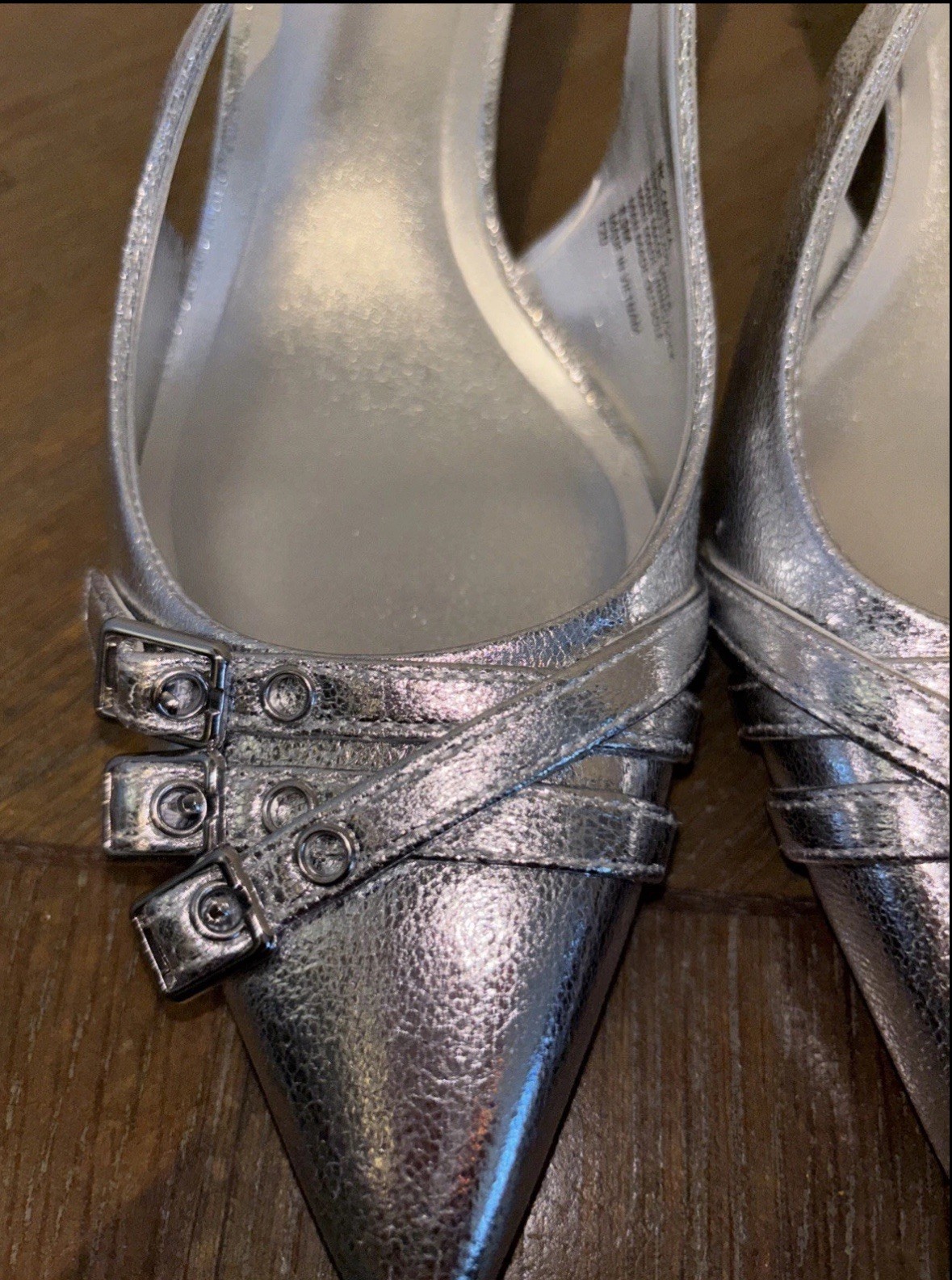 I.N.C Capris sling back Pumps Womans Shoes Silver 8,8.5, 6.5,7,7.5,9