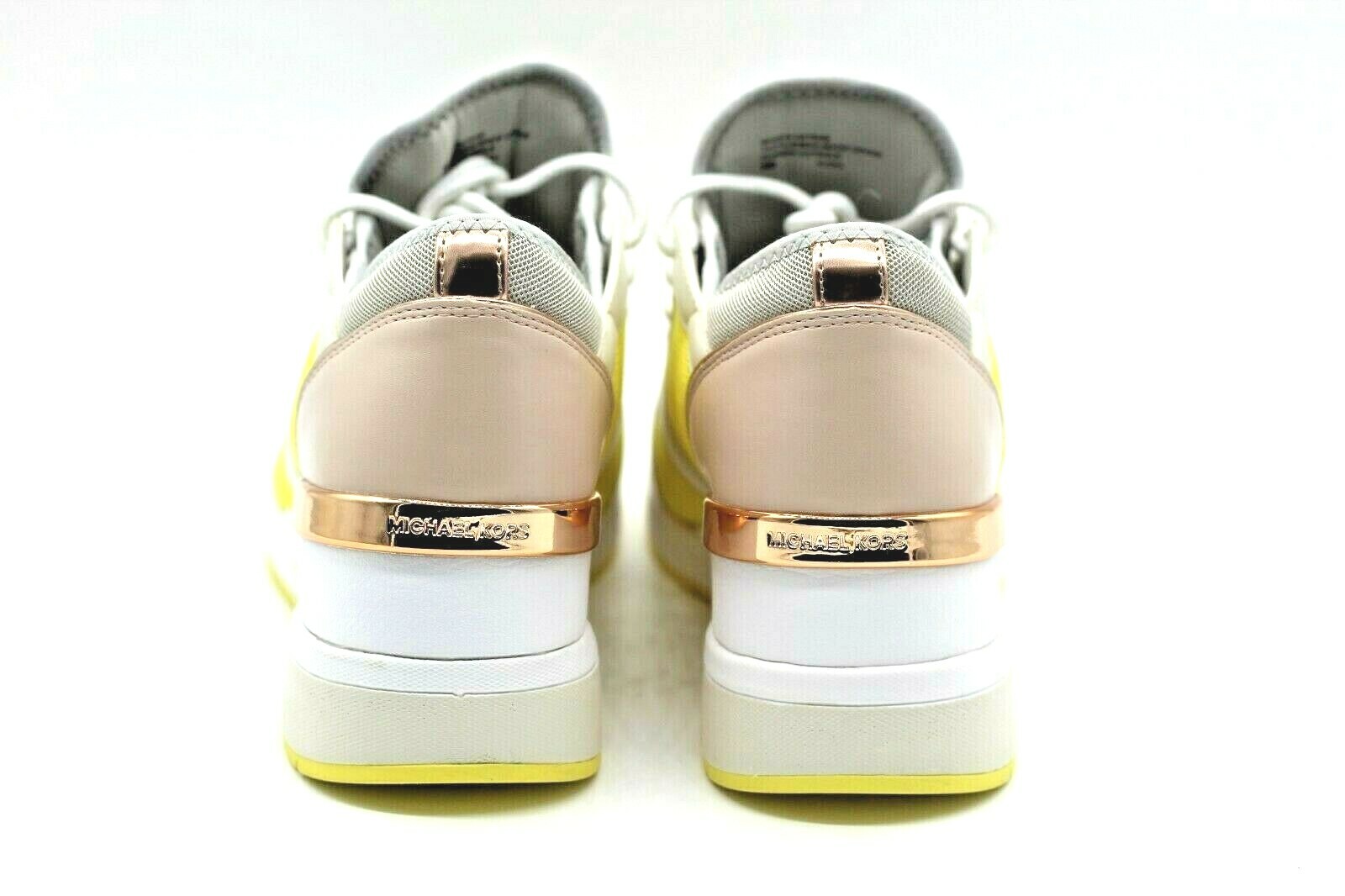 MICHAEL KORS Liv Trainer Sneakers Small Air Mesh Aluminum Women’s Shoes NEW