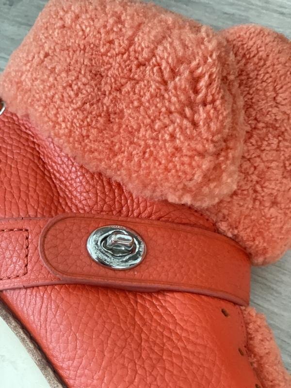 Women Coach Boots Orange Leather 38