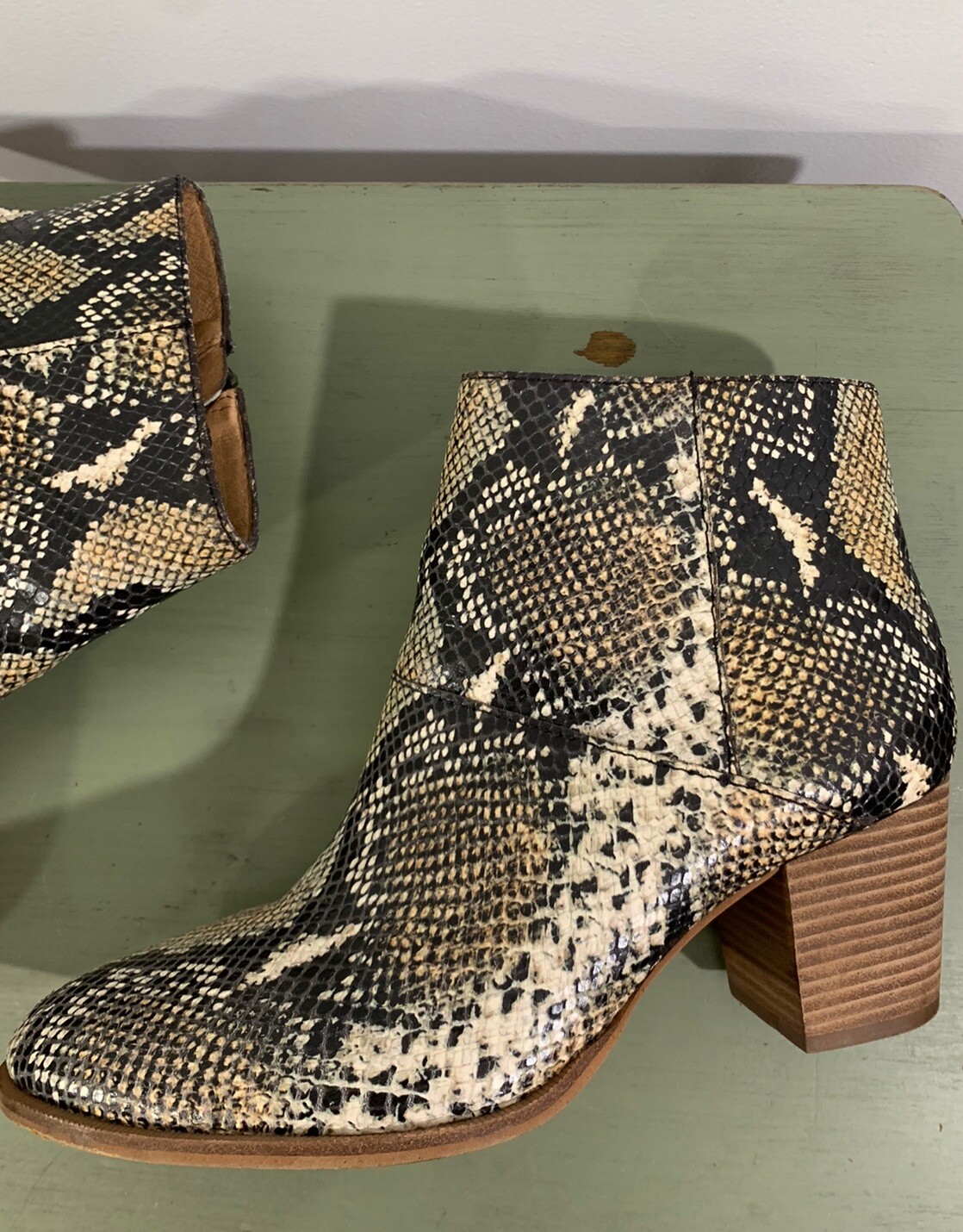 Madewell Boots Snakeskin Western 9.5