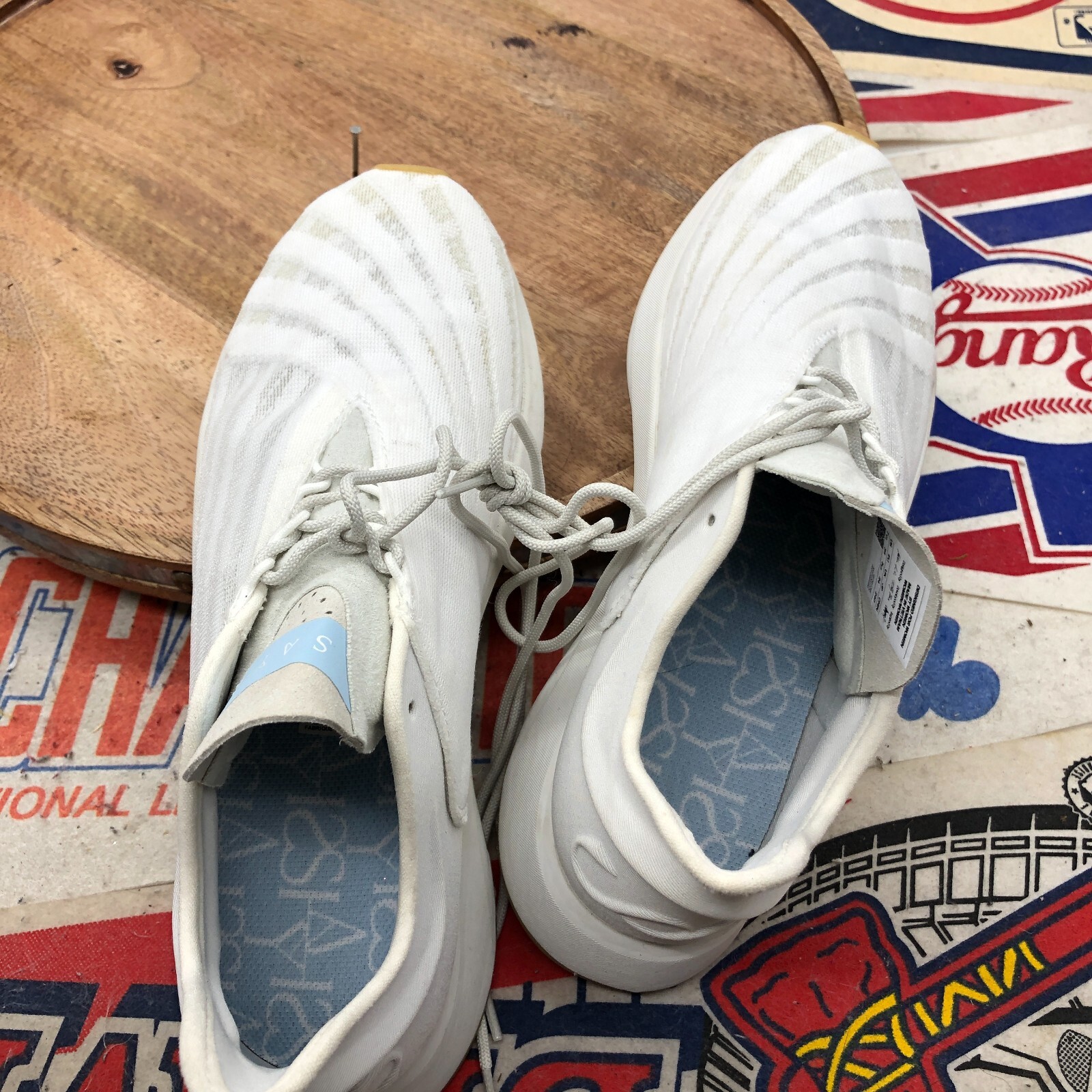 Saysh One Women’s White Blue Lightweight Allyson Felix Shoes Sneakers Size 7.5