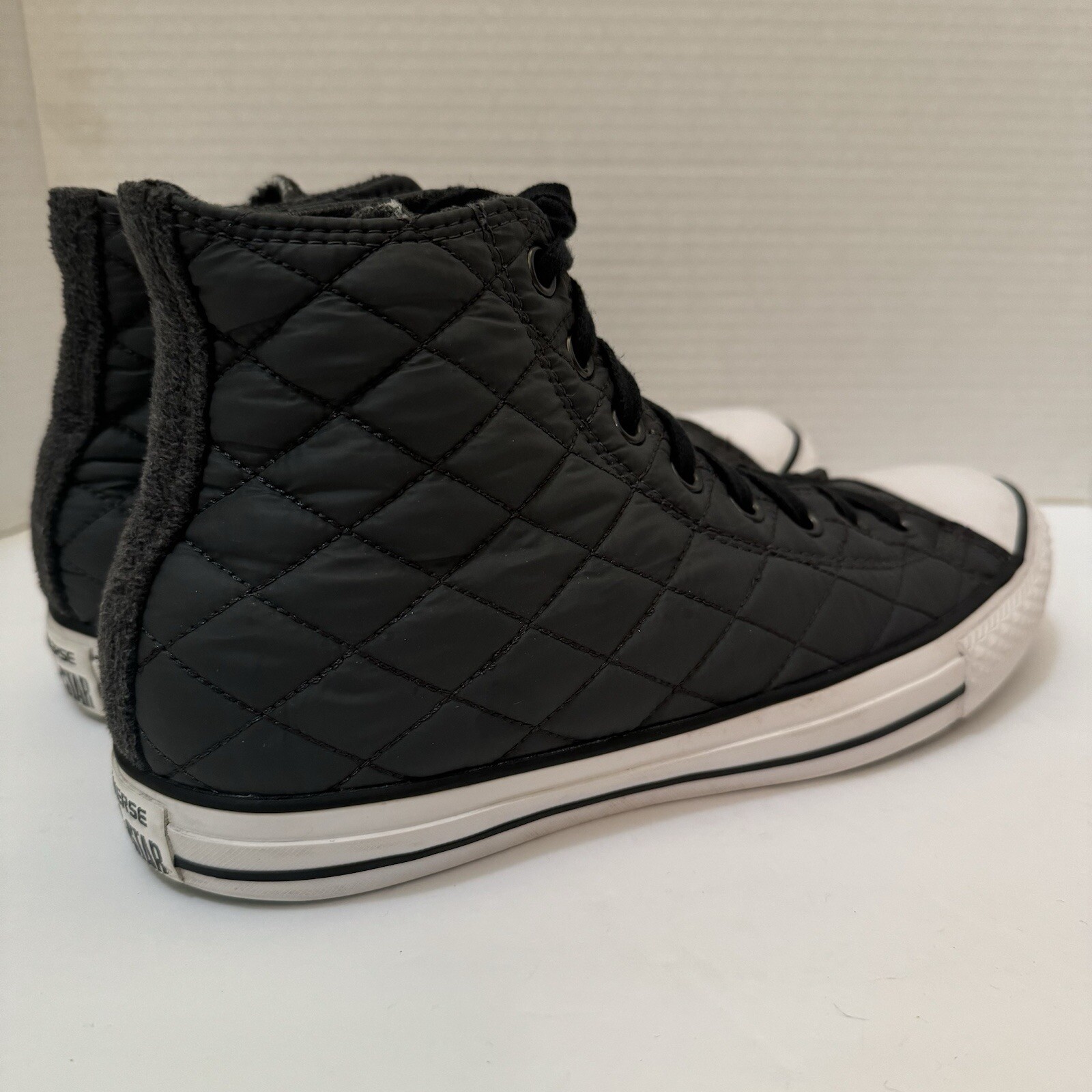 Converse All Star Chuck Taylor Black Quilted Lined Unisex Sneakers