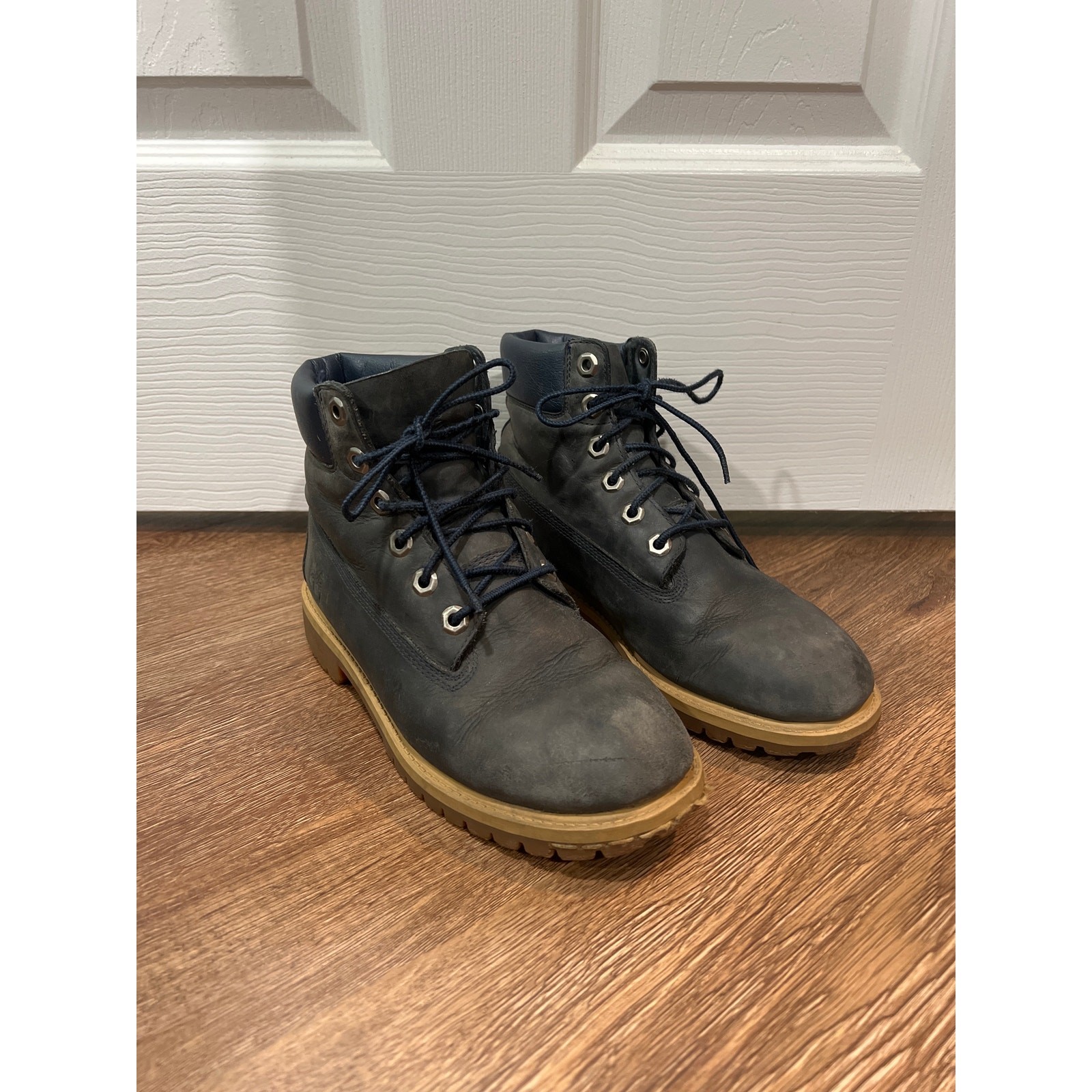 Timberland Premium 6-Inch Boots in Navy Leather EU 37 US 4.5
