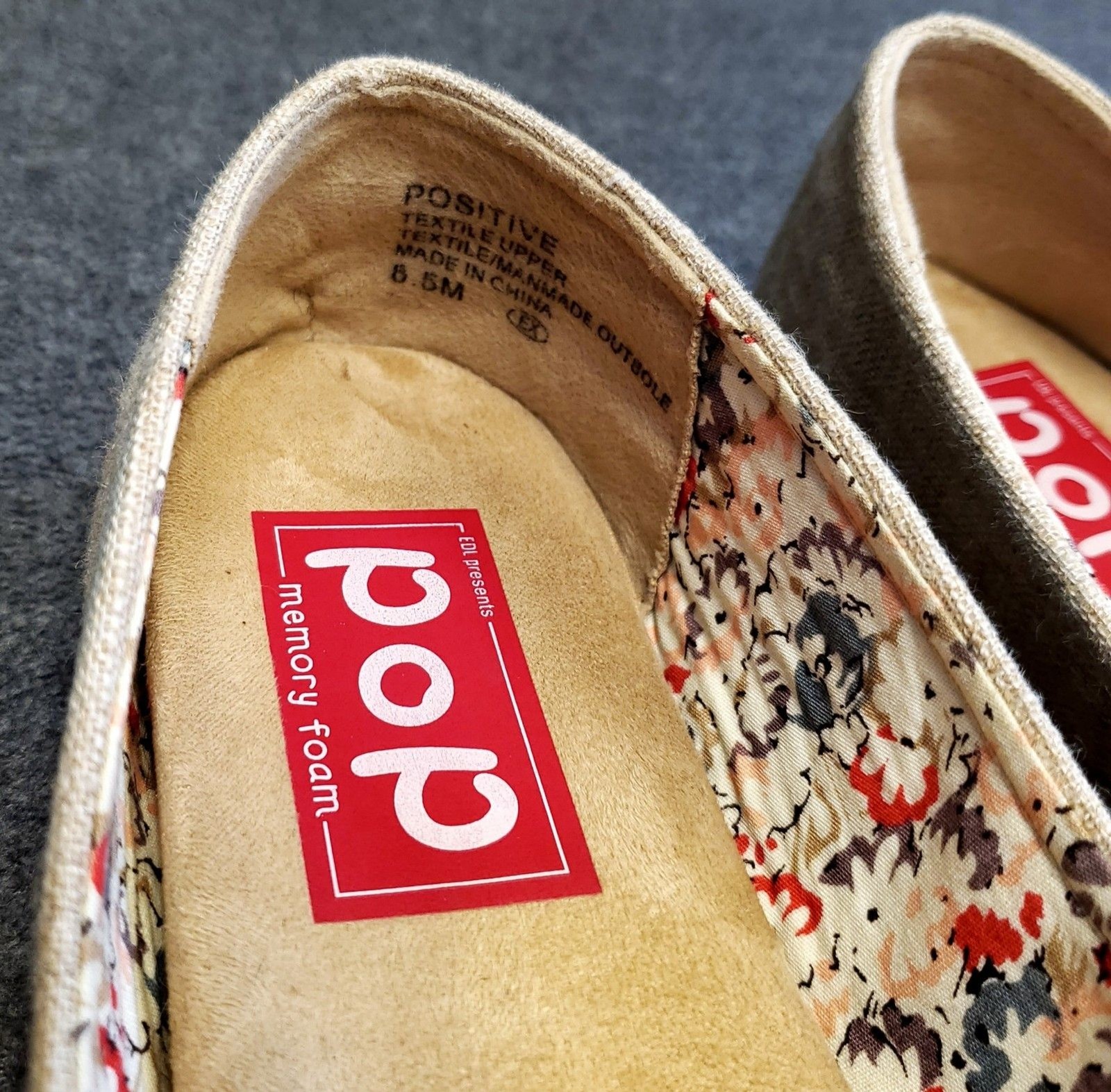 POP Positive Memory Foam Natural Women’s Shoes 8.5 M Flats
